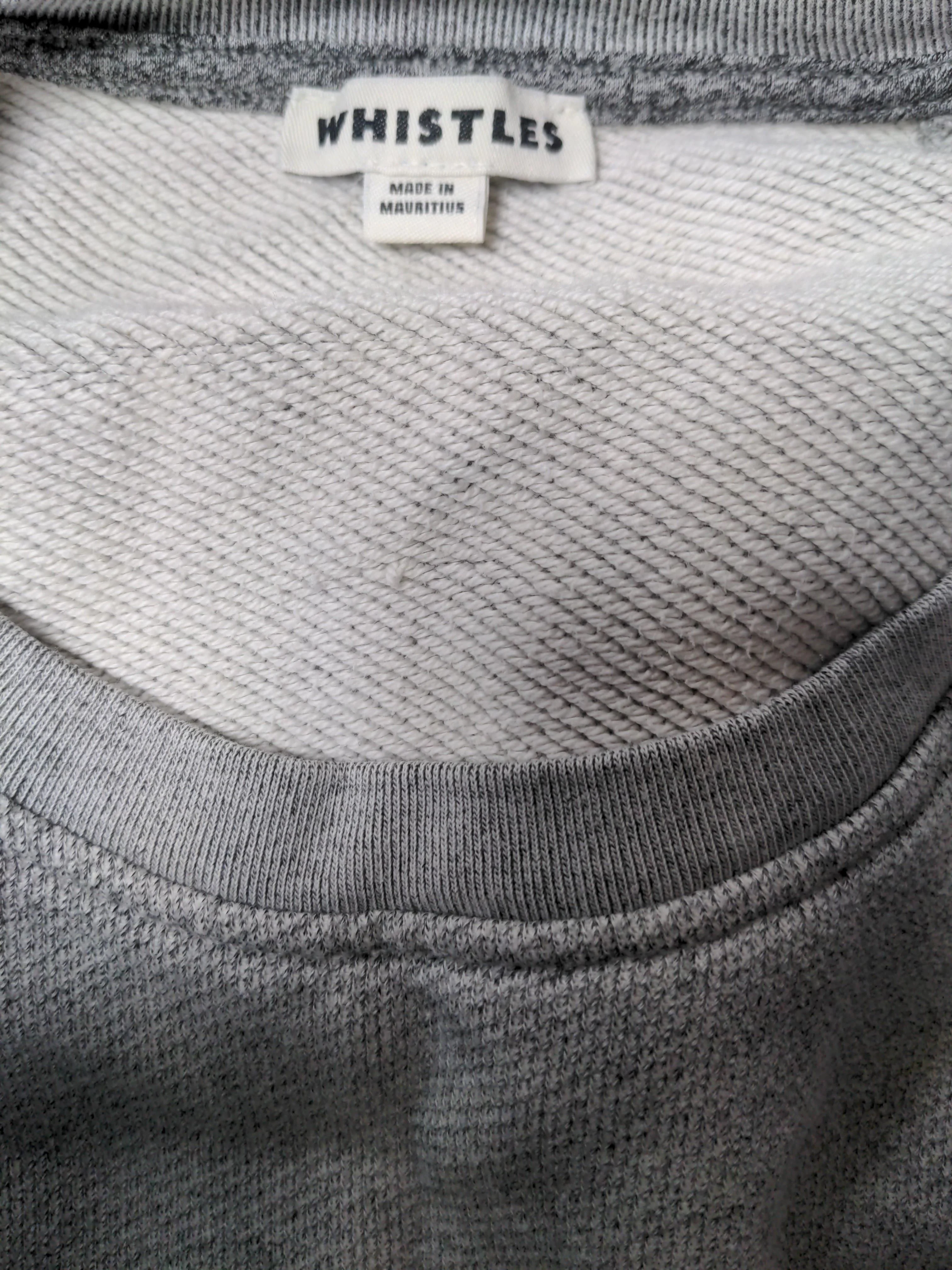 Whistles Women's Hoodie L Grey Graphic Cotton with Polyester Pullover - Image 5