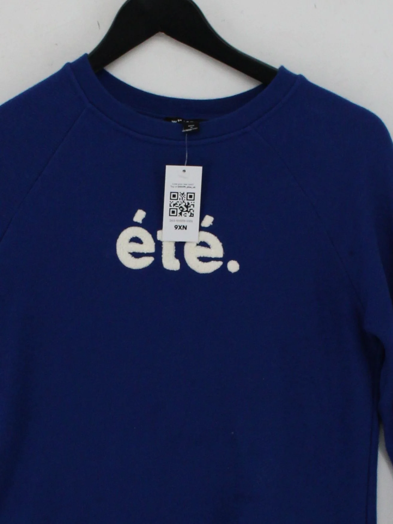 Whistles Women's Hoodie XS Blue Graphic 100% Cotton Pullover - Image 3