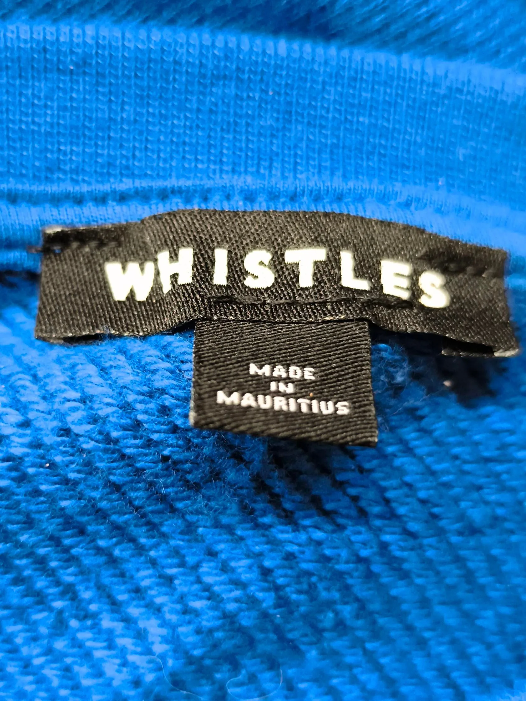 Whistles Women's Hoodie XS Blue Graphic 100% Cotton Pullover - Image 5