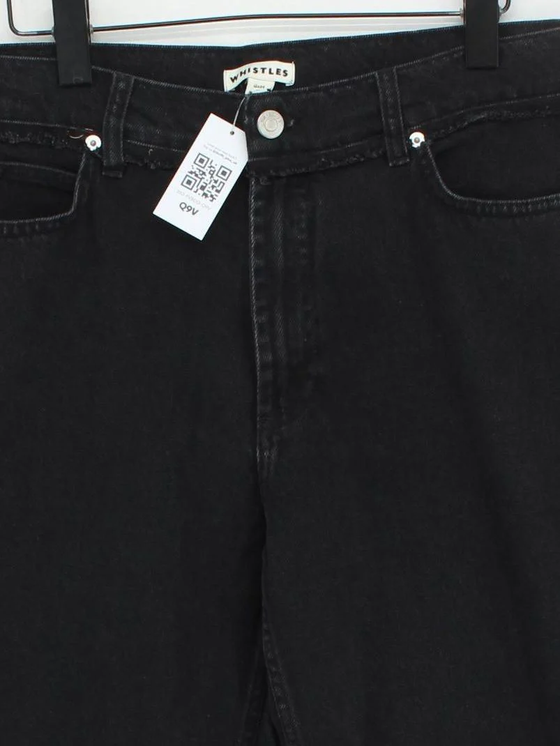 Whistles Women's Jeans S Black 100% Cotton Mom - Image 3