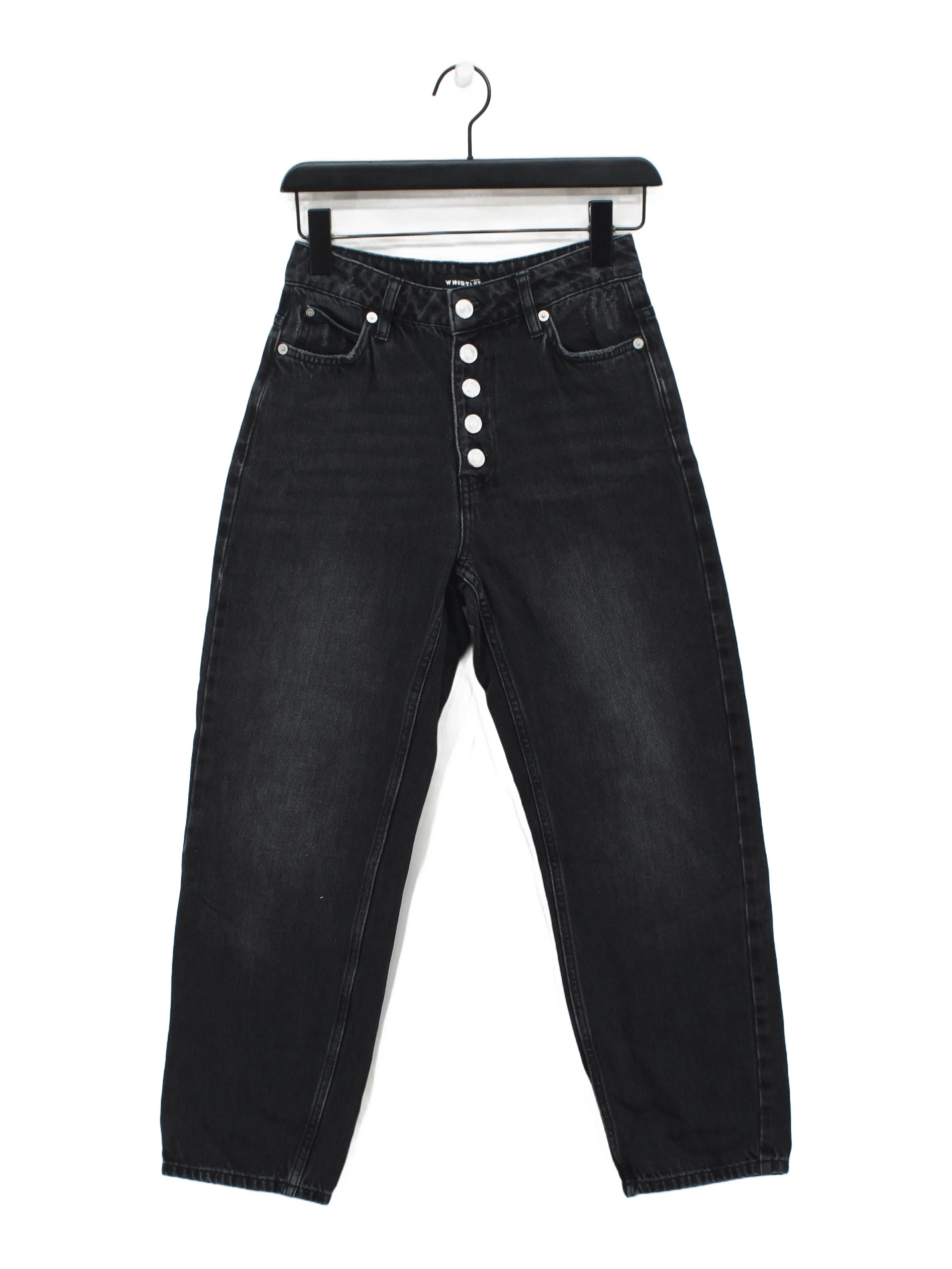 Whistles Women's Jeans W 26 in Black 100% Cotton Mom