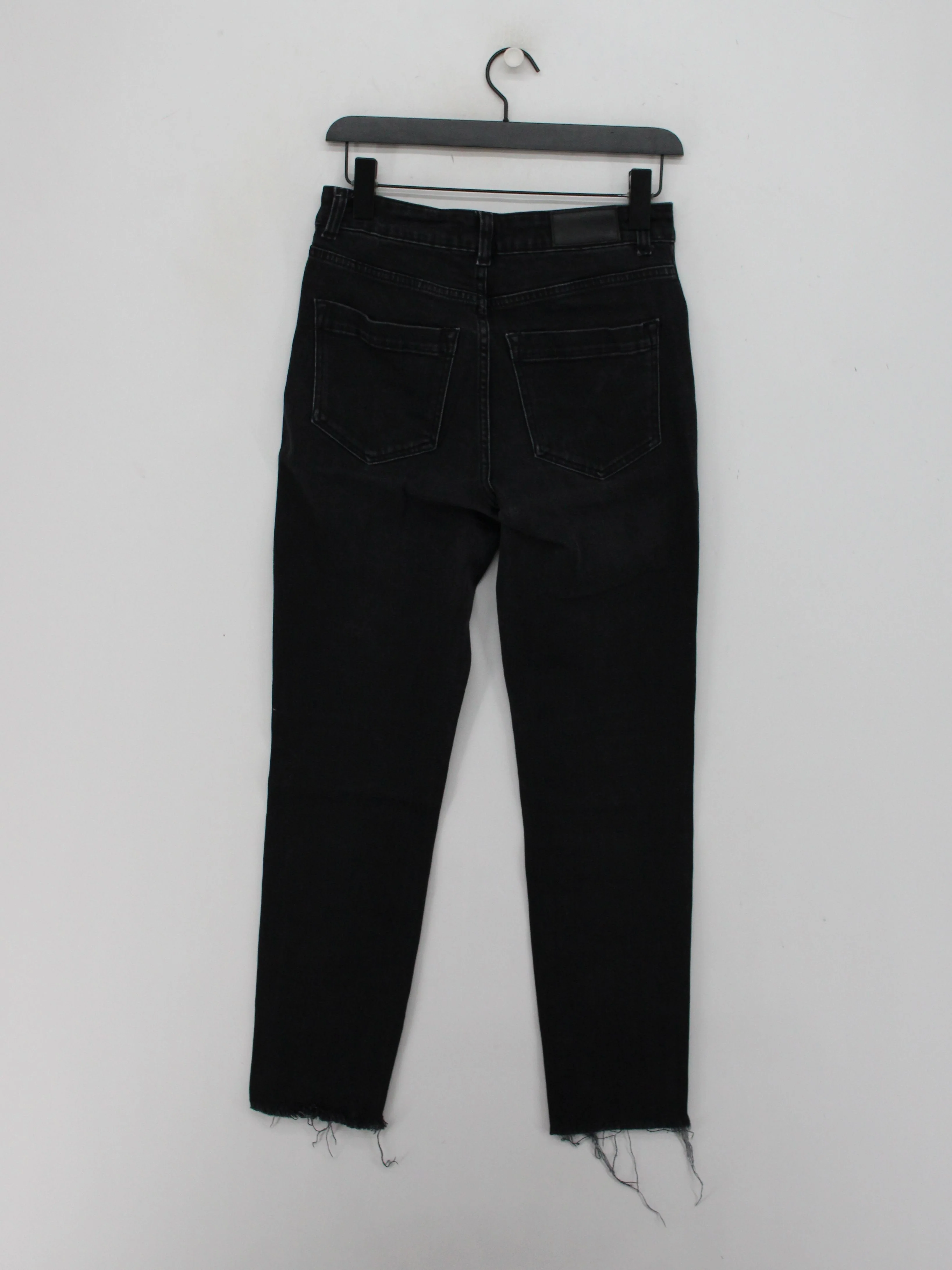 Whistles Women's Jeans W 28 in Black Cotton with Elastane Straight - Image 2