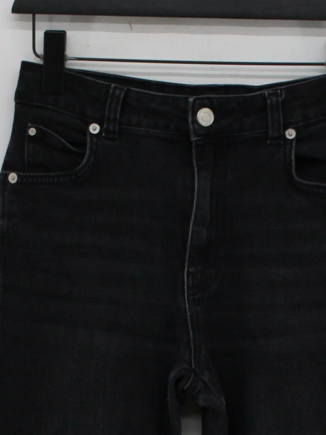 Whistles Women's Jeans W 28 in Black Cotton with Elastane Straight - Image 3