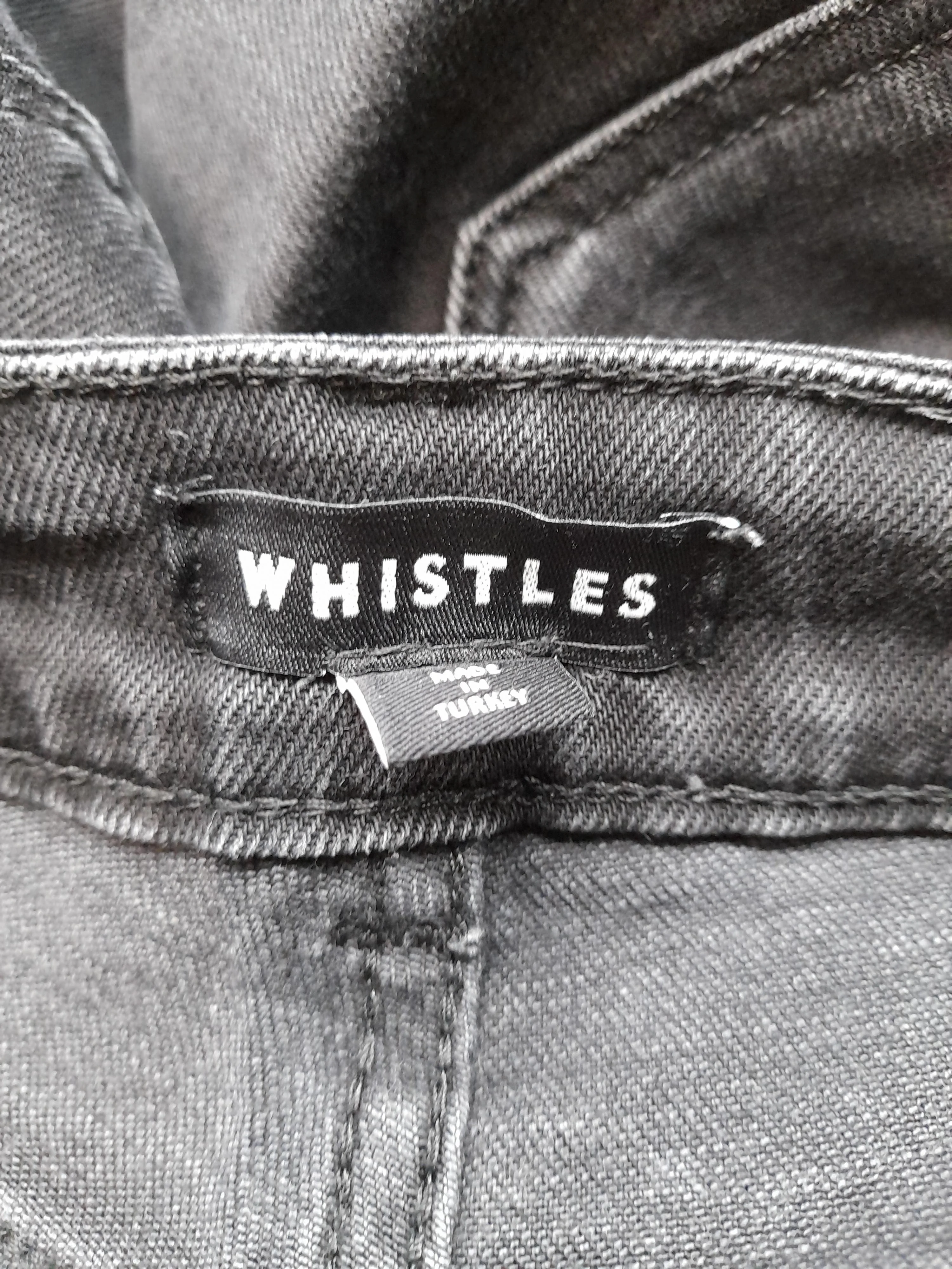 Whistles Women's Jeans W 28 in Black Cotton with Elastane Straight - Image 6