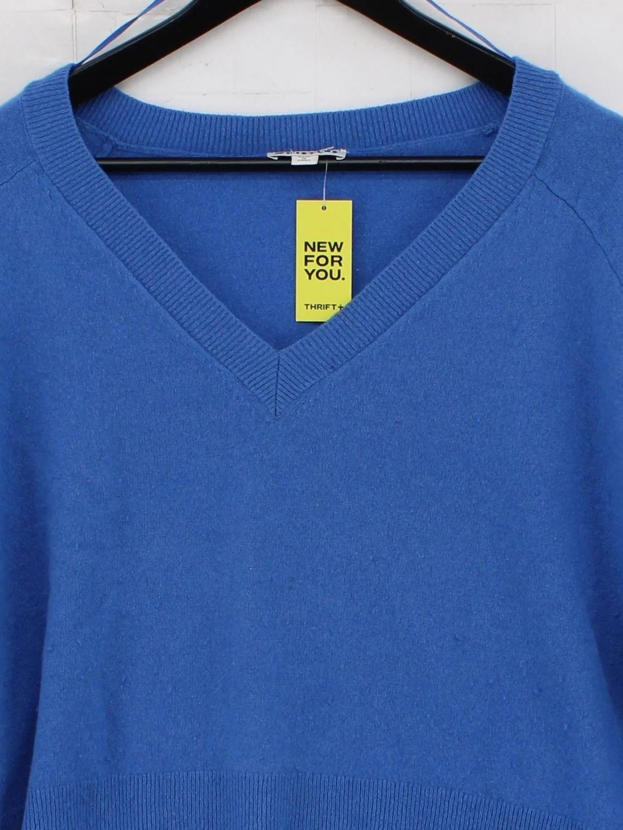 Whistles Women's Jumper L Blue Cashmere with Wool V-Neck Pullover - Image 3