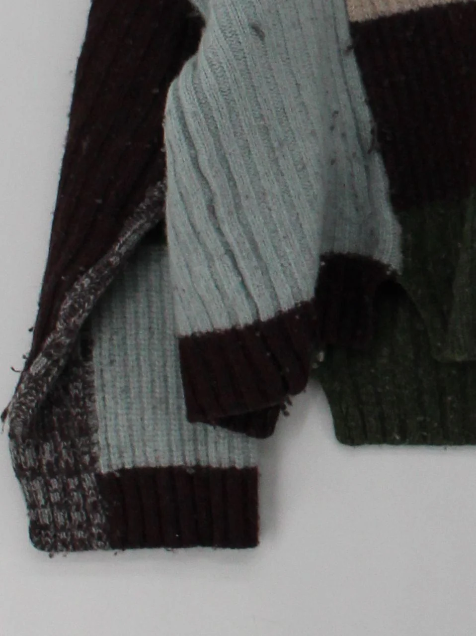 Whistles Women's Jumper L Brown Geometric Wool with Polyamide Mock Neck Pullover - Image 4