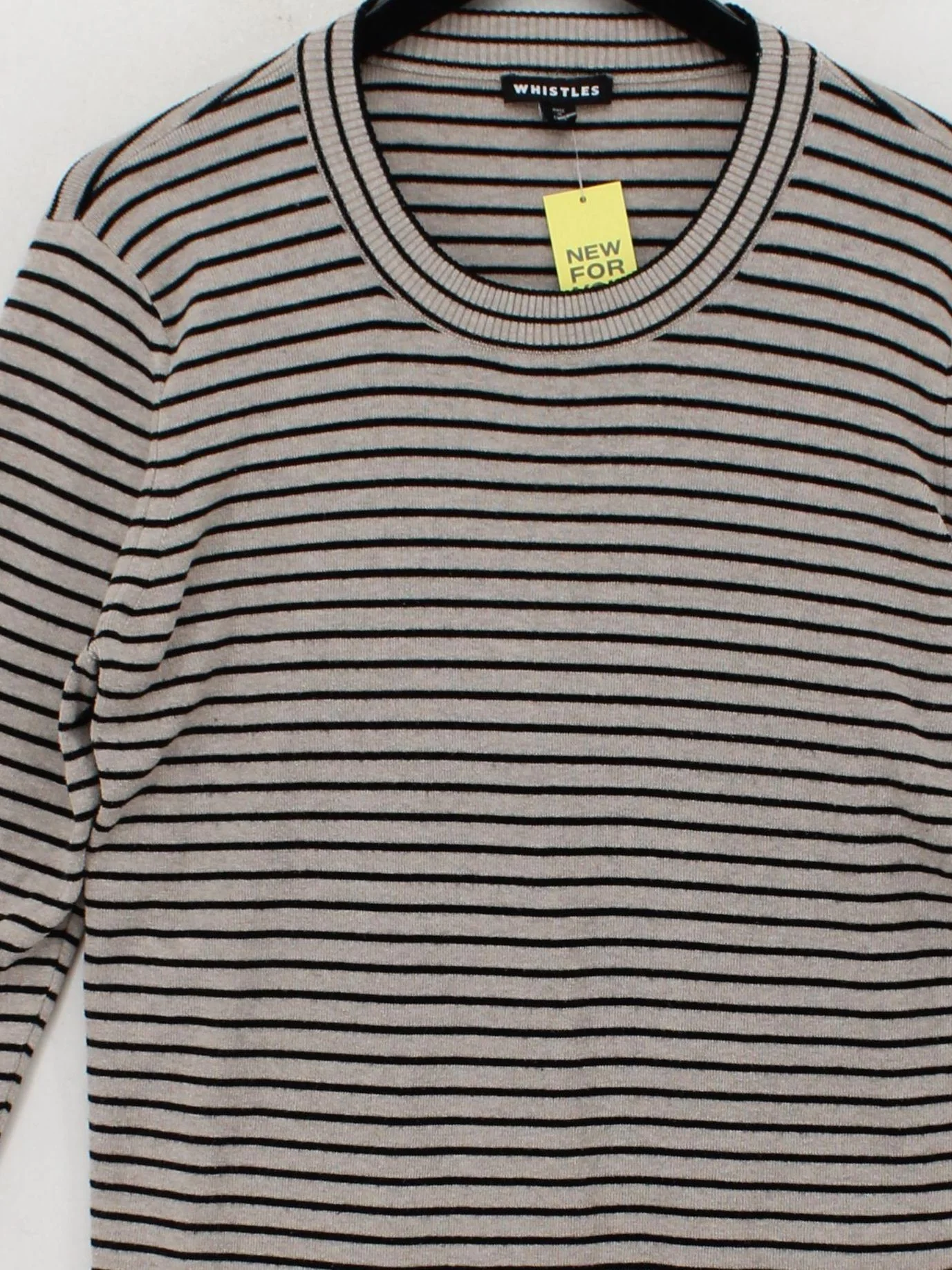 Whistles Women's Jumper L Cream Cotton with Polyester Pullover - Image 3