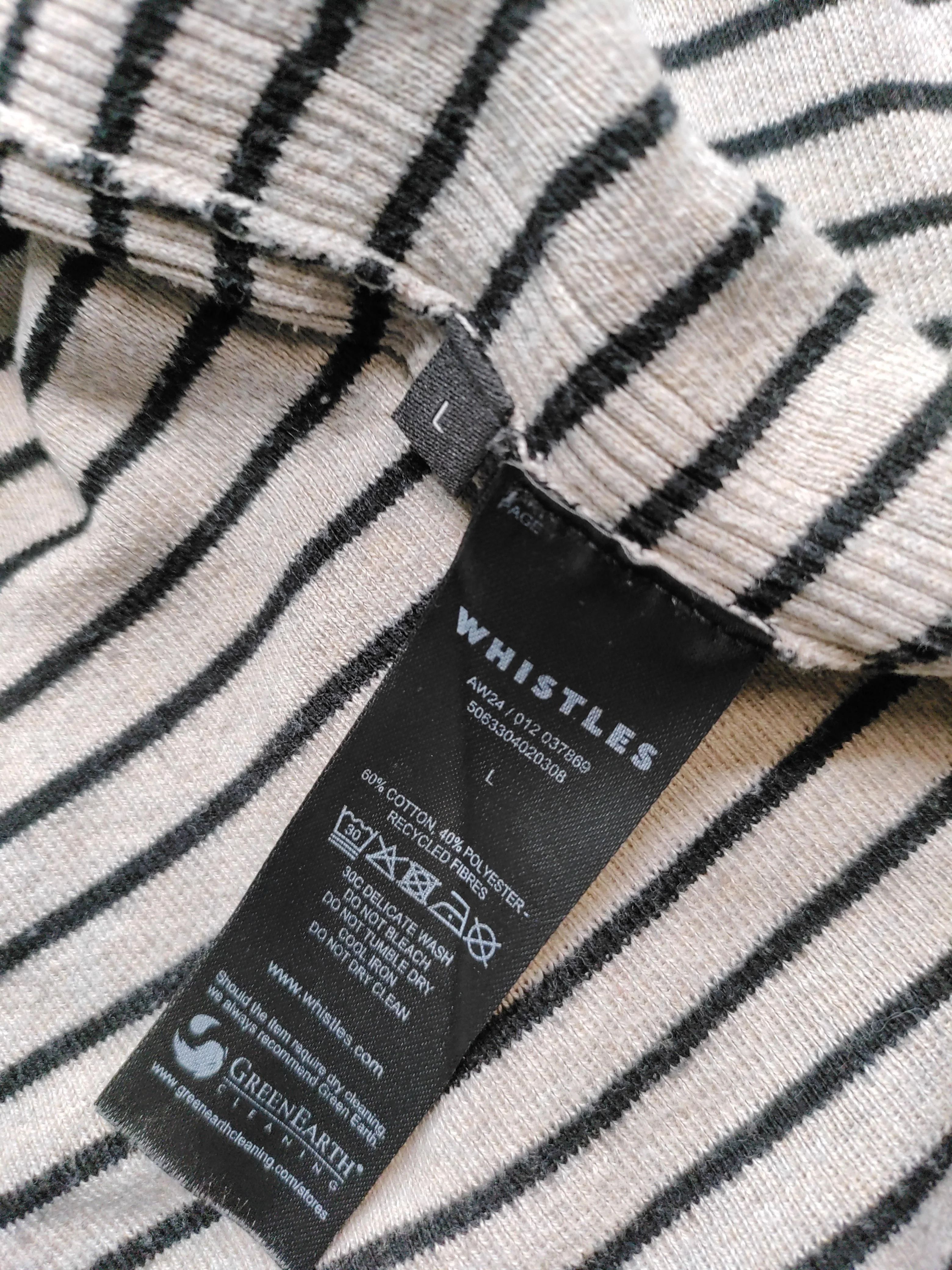 Whistles Women's Jumper L Cream Cotton with Polyester Pullover - Image 7