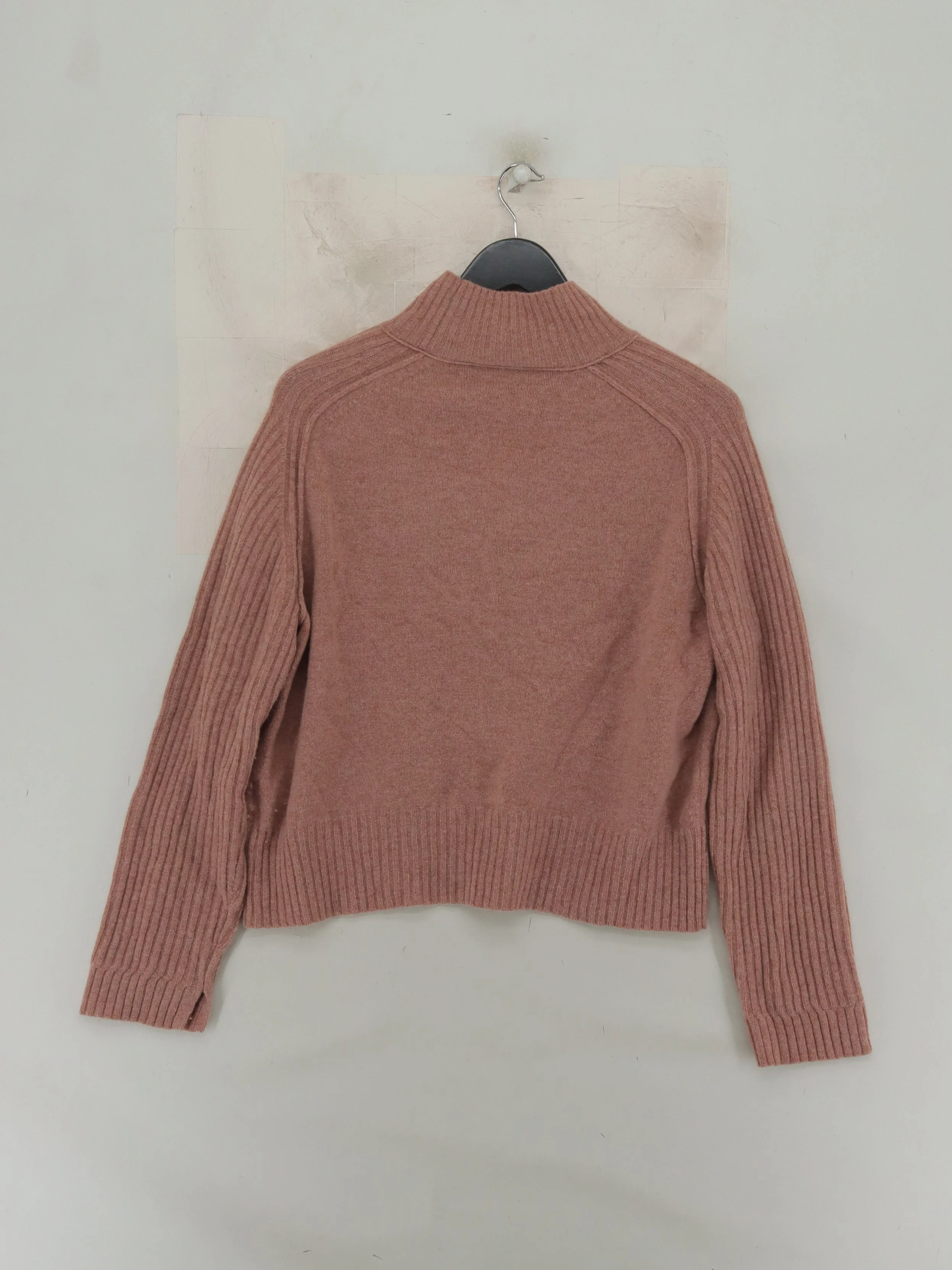 Whistles Women's Jumper L Tan 100% Wool Roll Neck Pullover - Image 2
