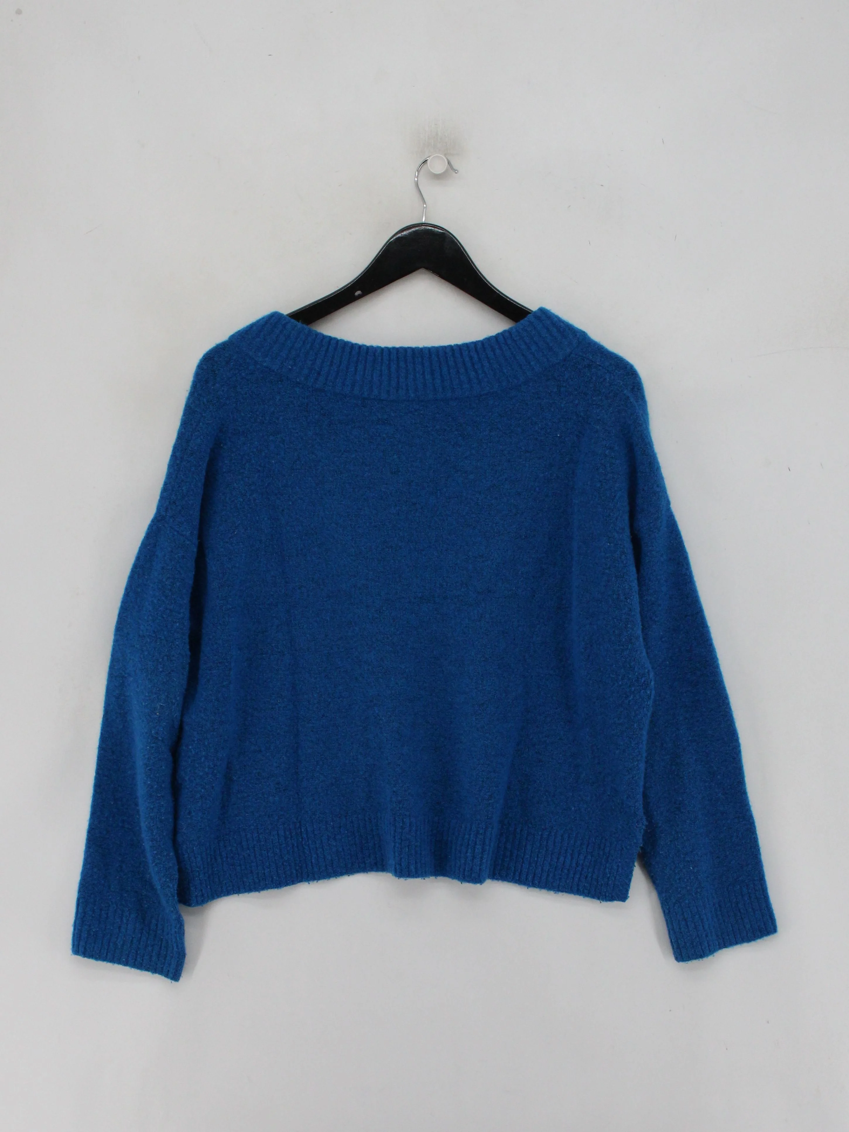 Whistles Women's Jumper M Blue Wool with Acrylic, Polyamide, Elastane Pullover - Image 2