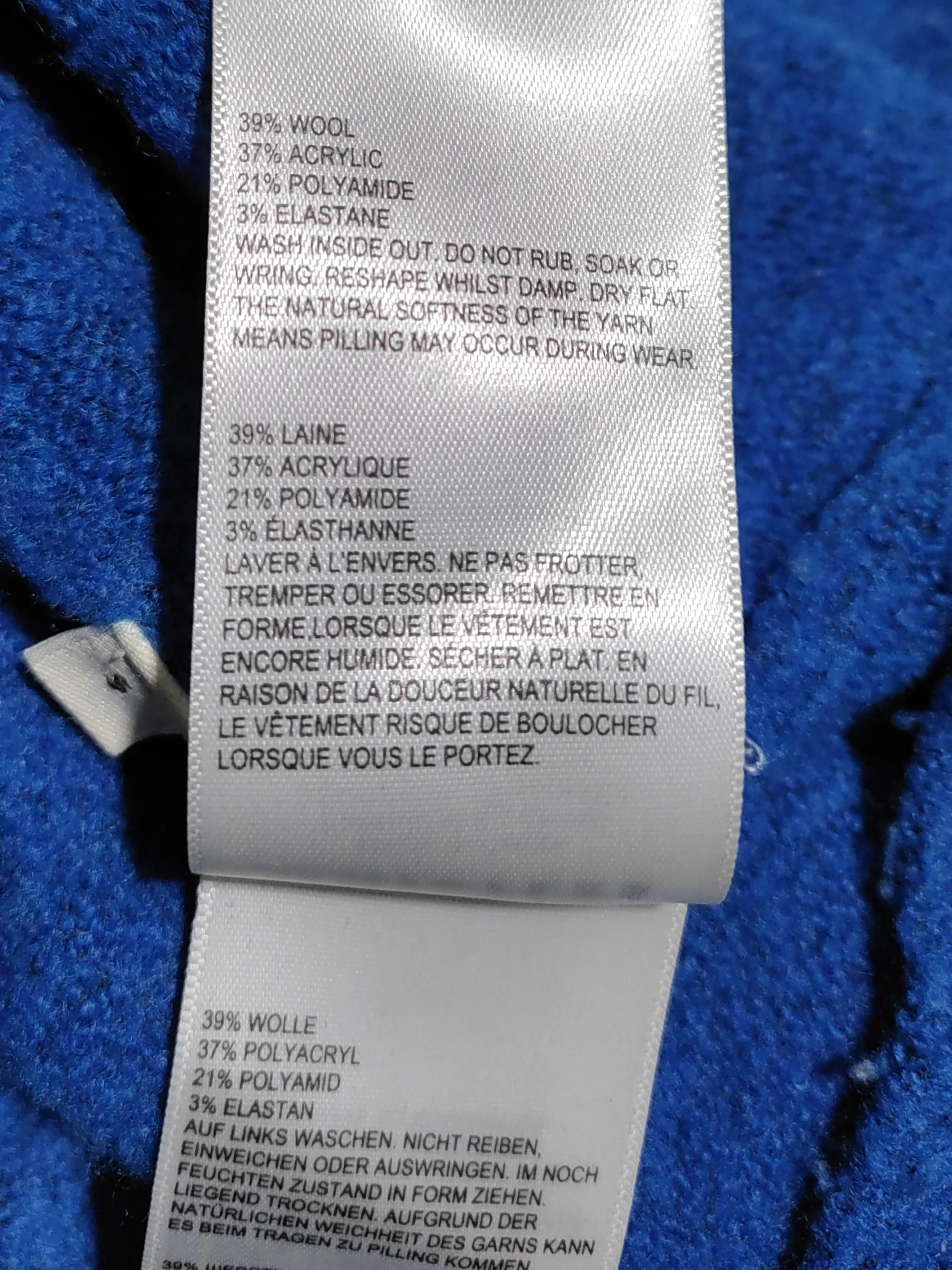 Whistles Women's Jumper M Blue Wool with Acrylic, Polyamide, Elastane Pullover - Image 7