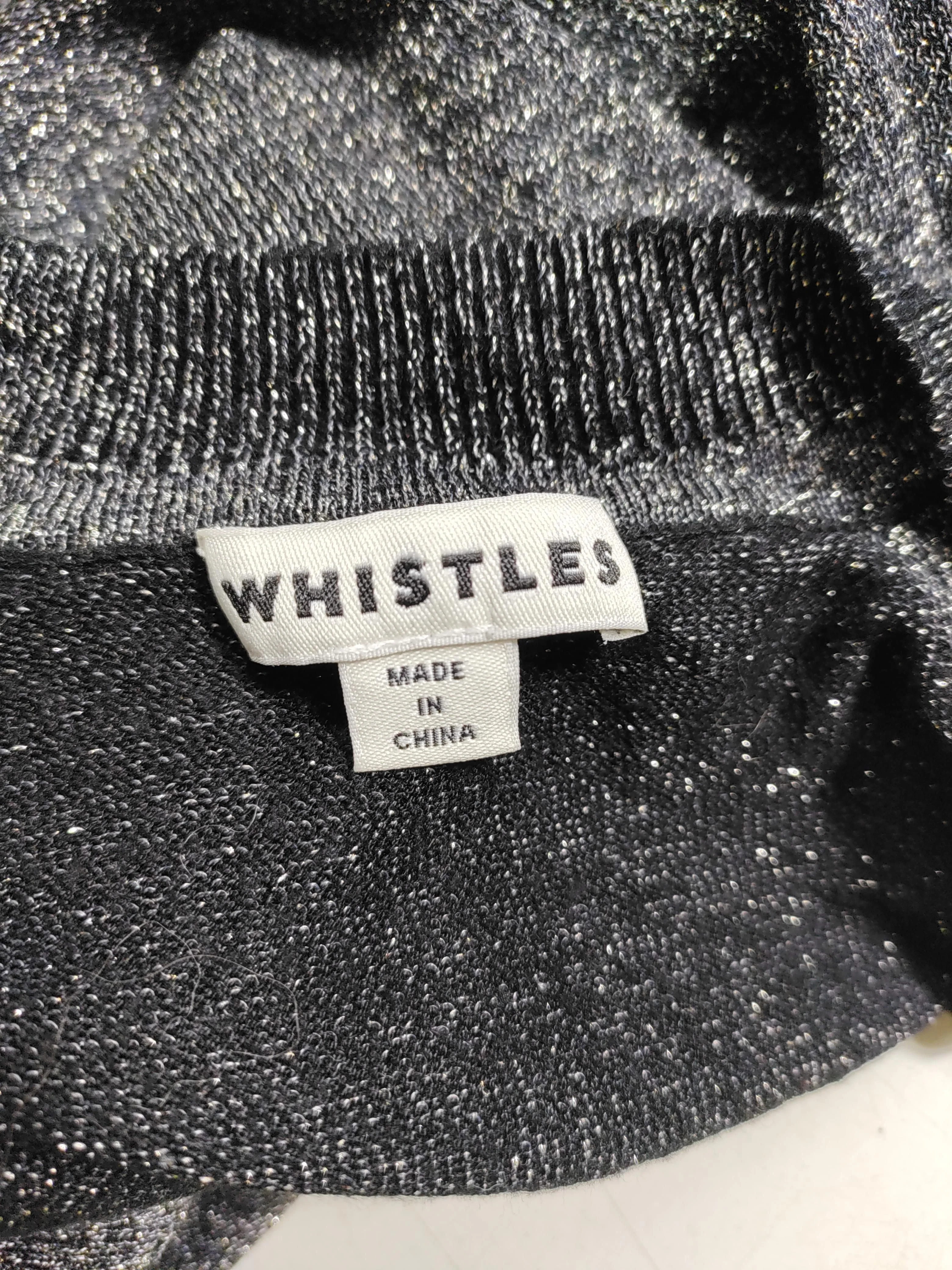Whistles Women's Jumper M Grey Viscose with Polyester, Other V-Neck Pullover - Image 5