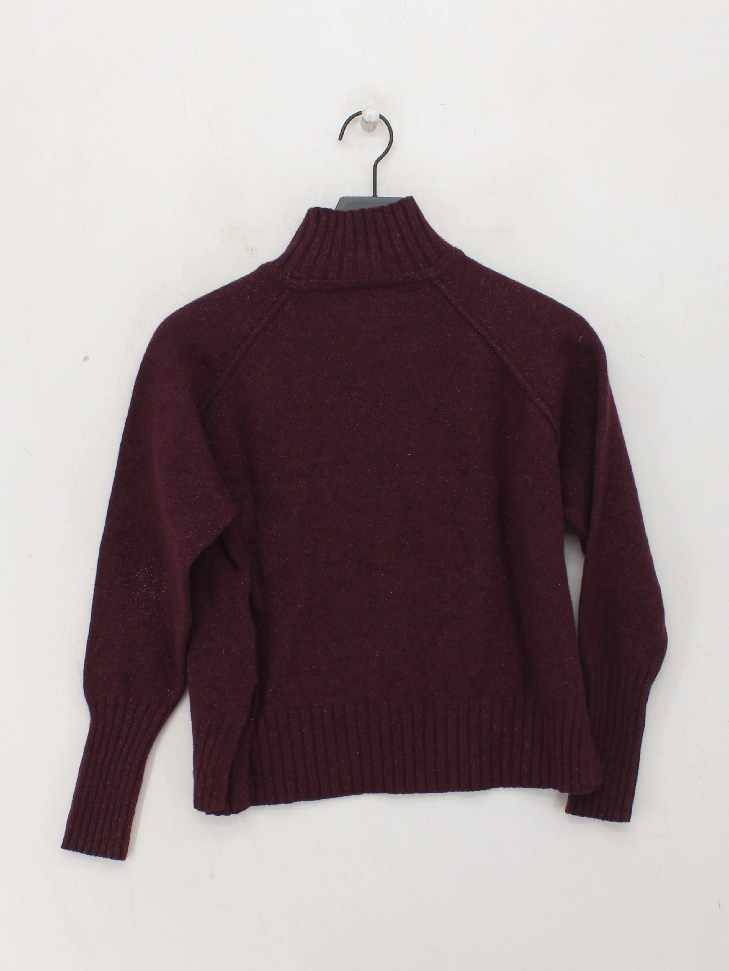 Whistles Women's Jumper M Red Wool with Polyester, Other High Neck Pullover - Image 2