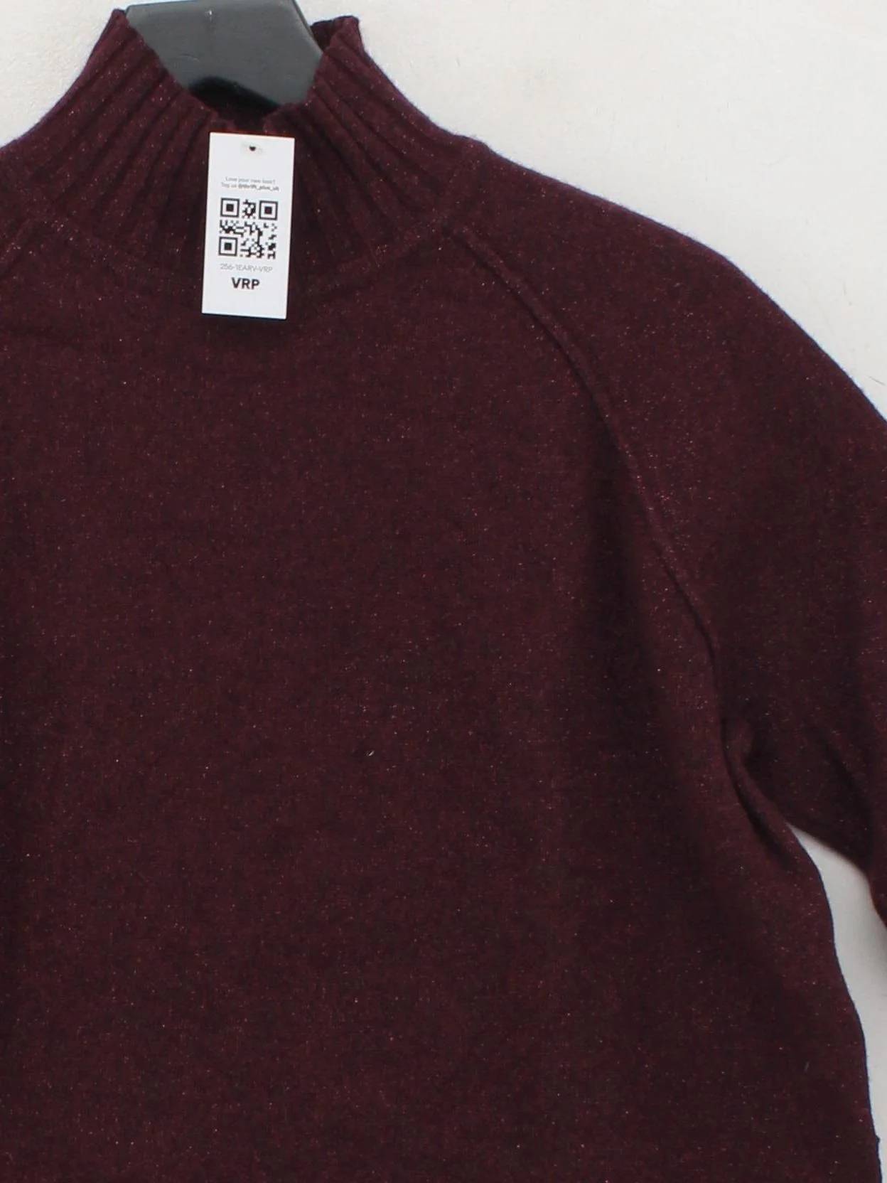 Whistles Women's Jumper M Red Wool with Polyester, Other High Neck Pullover - Image 3
