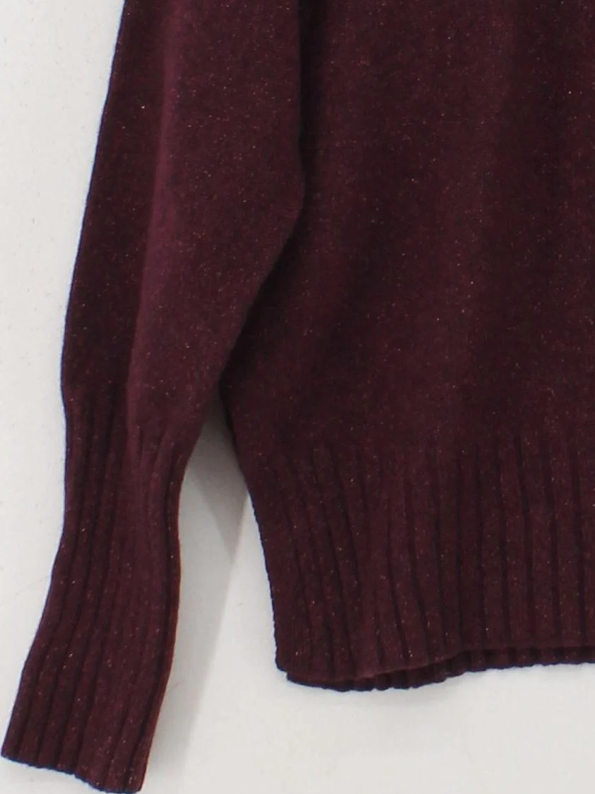 Whistles Women's Jumper M Red Wool with Polyester, Other High Neck Pullover - Image 4