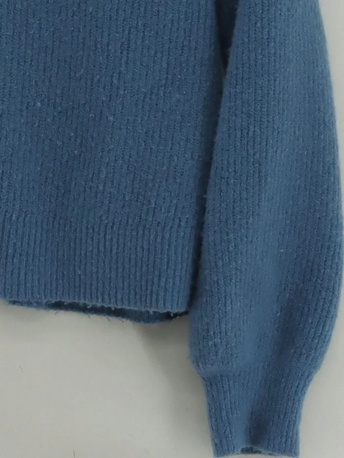 Whistles Women's Jumper S Blue Wool with Acrylic, Polyamide, Elastane Pullover - Image 4
