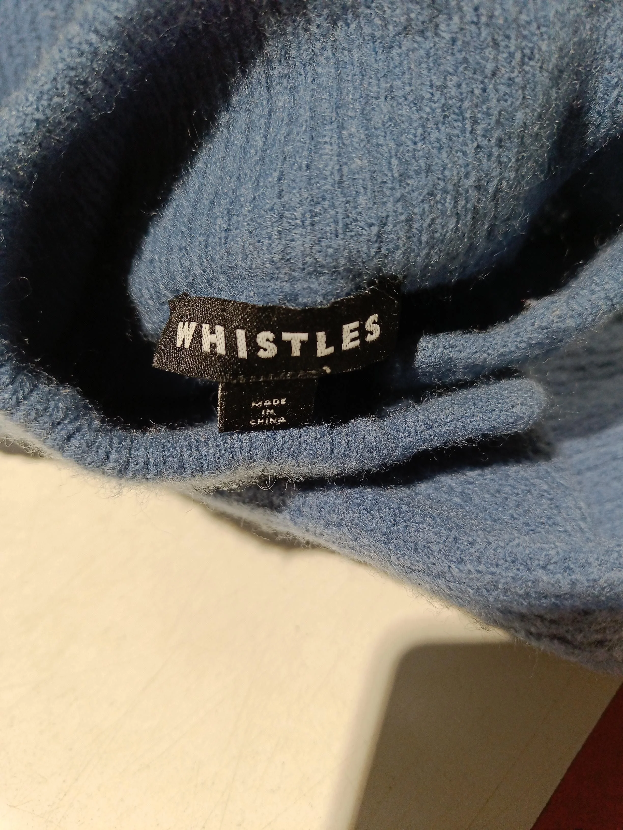 Whistles Women's Jumper S Blue Wool with Acrylic, Polyamide, Elastane Pullover - Image 5