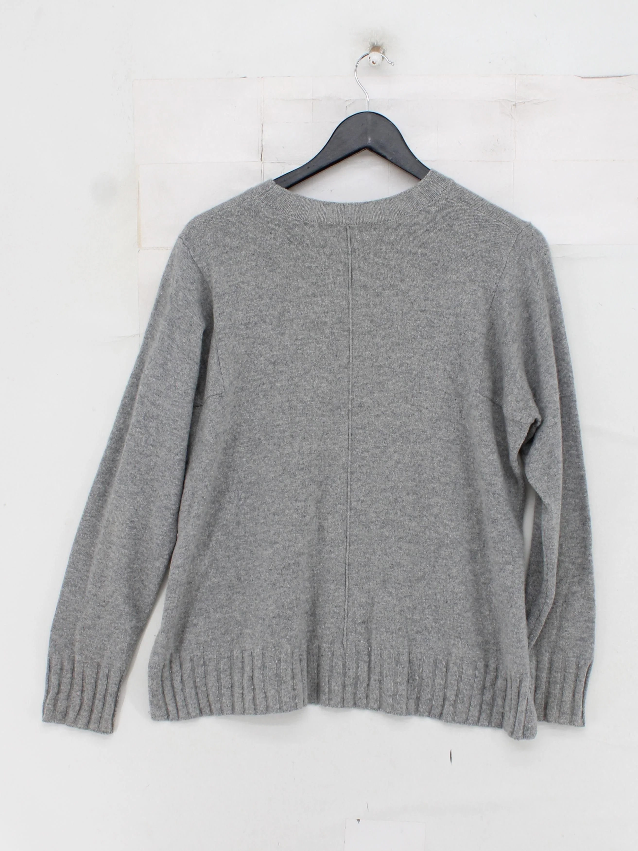 Whistles Women's Jumper S Grey 100% Cashmere Crew Neck Pullover - Image 2
