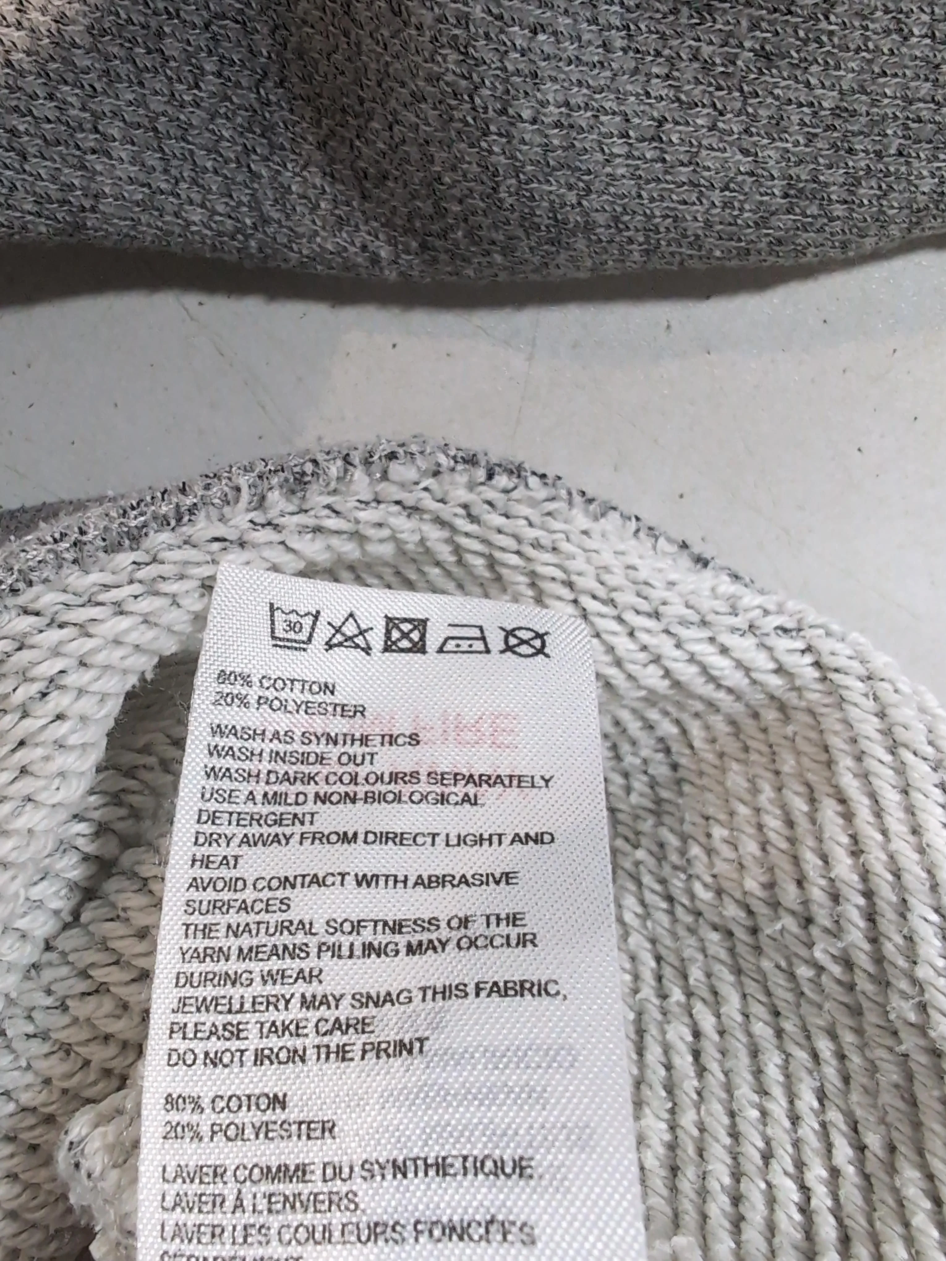Whistles Women's Jumper S Grey Graphic Cotton with Polyester Crew Neck Pullover - Image 6