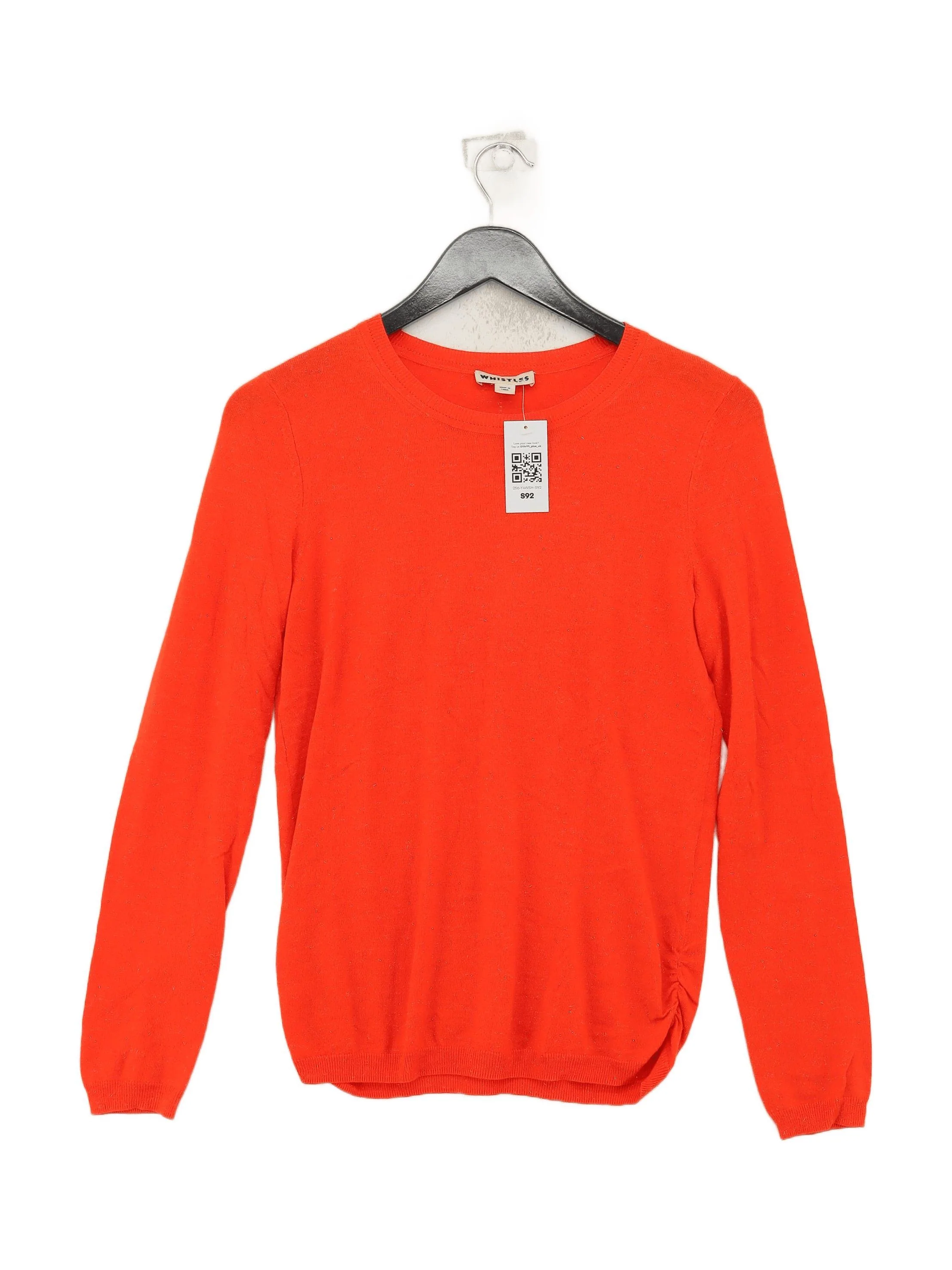 Whistles Women's Jumper S Orange 100% Other Round Neck Pullover