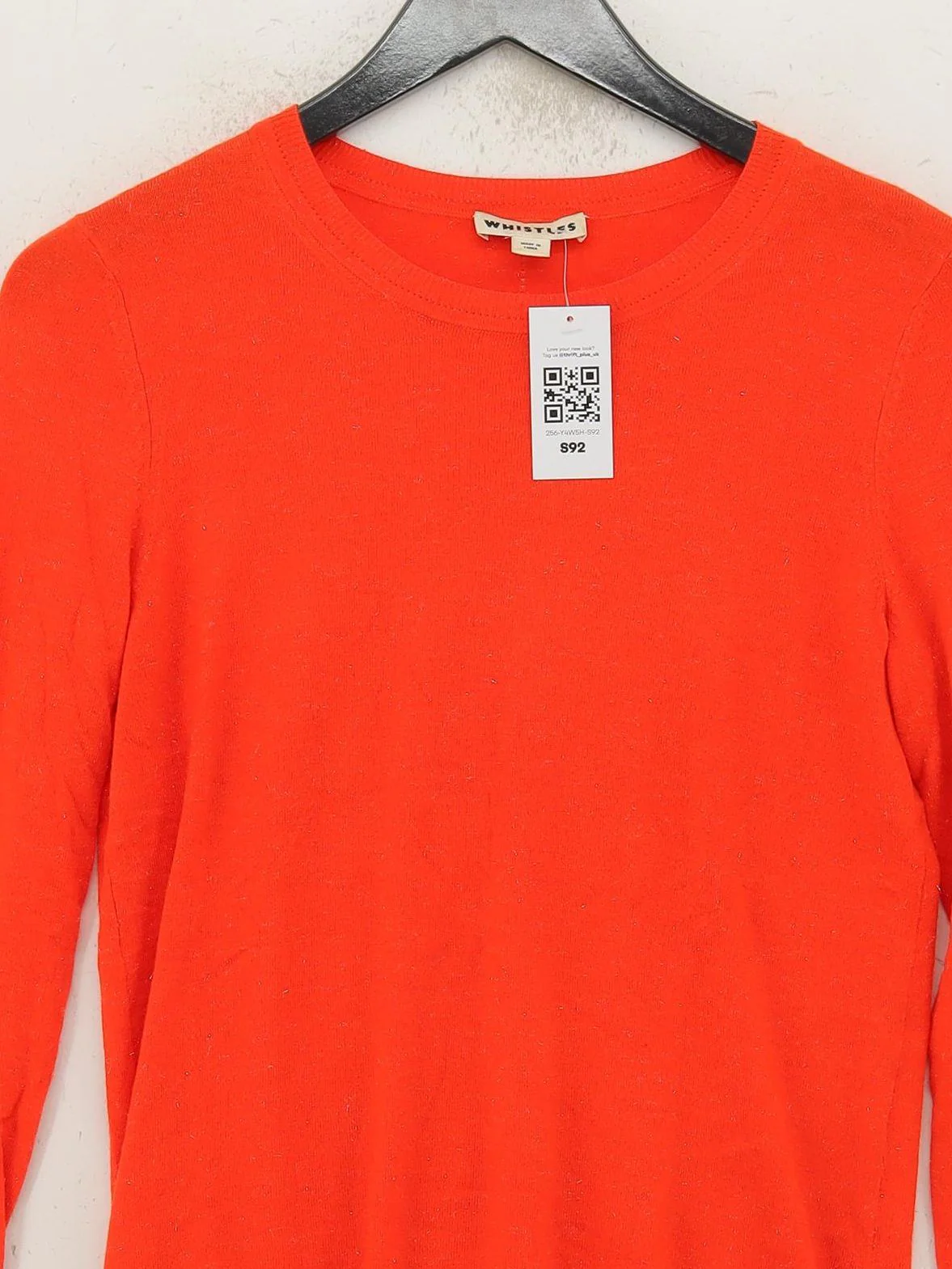 Whistles Women's Jumper S Orange 100% Other Round Neck Pullover - Image 3