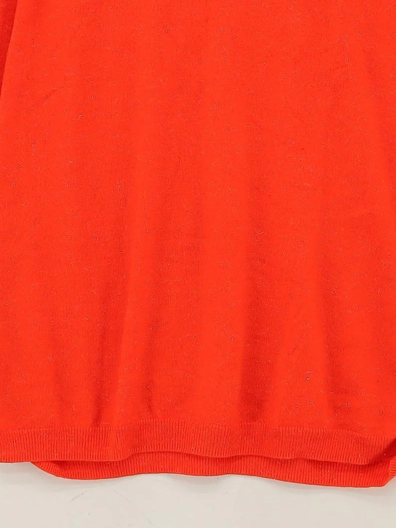 Whistles Women's Jumper S Orange 100% Other Round Neck Pullover - Image 4