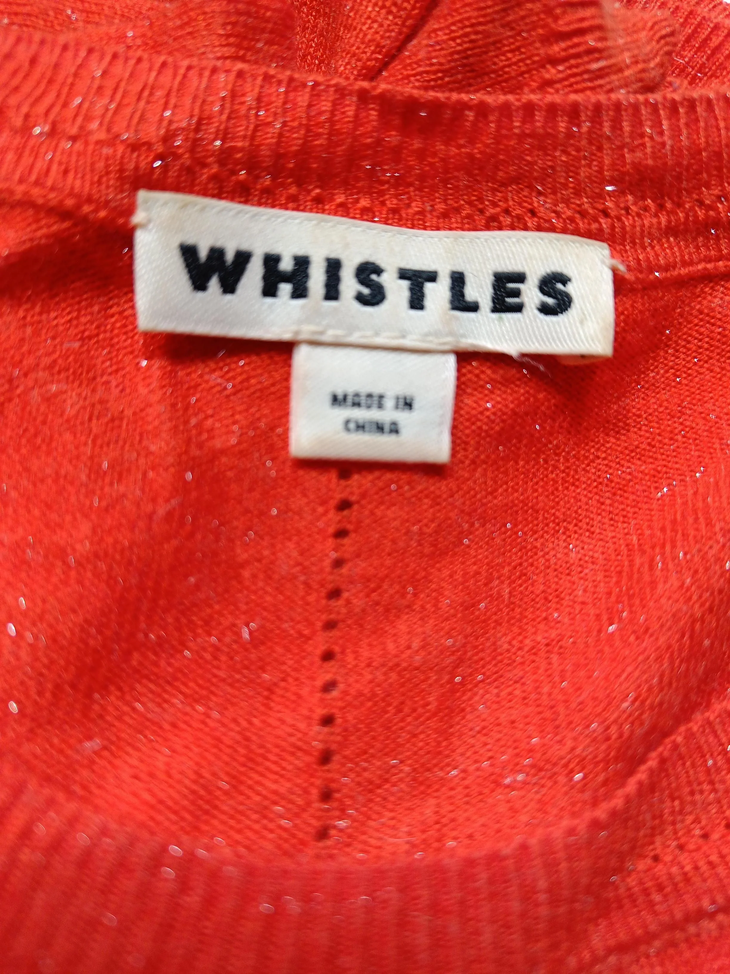 Whistles Women's Jumper S Orange 100% Other Round Neck Pullover - Image 5