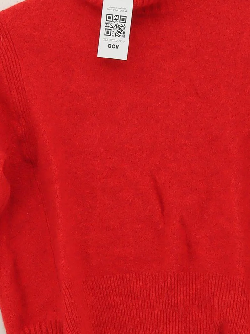 Whistles Women's Jumper S Red 100% Wool High Neck Pullover - Image 3