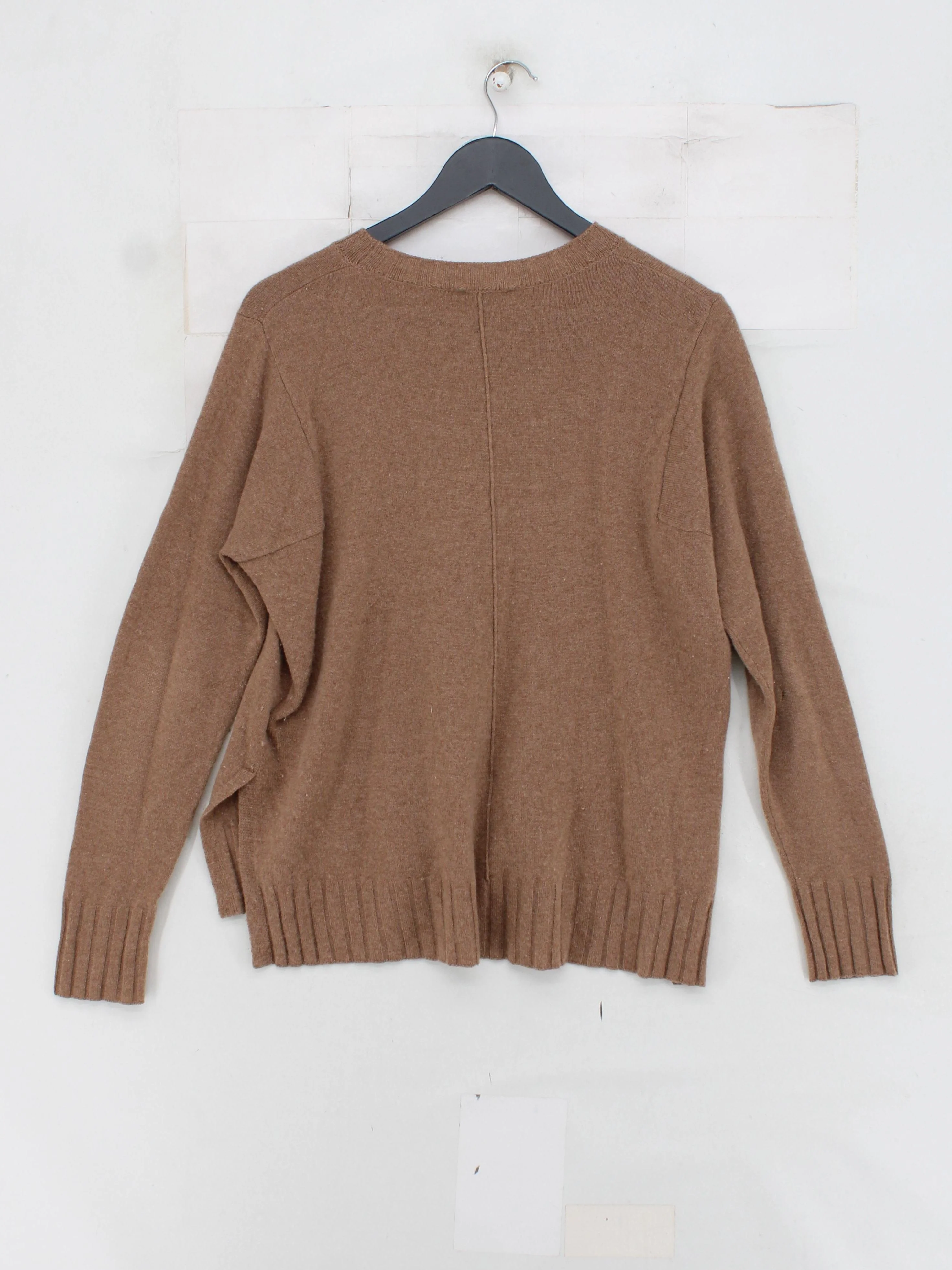Whistles Women's Jumper S Tan 100% Cashmere Round Neck Pullover - Image 2