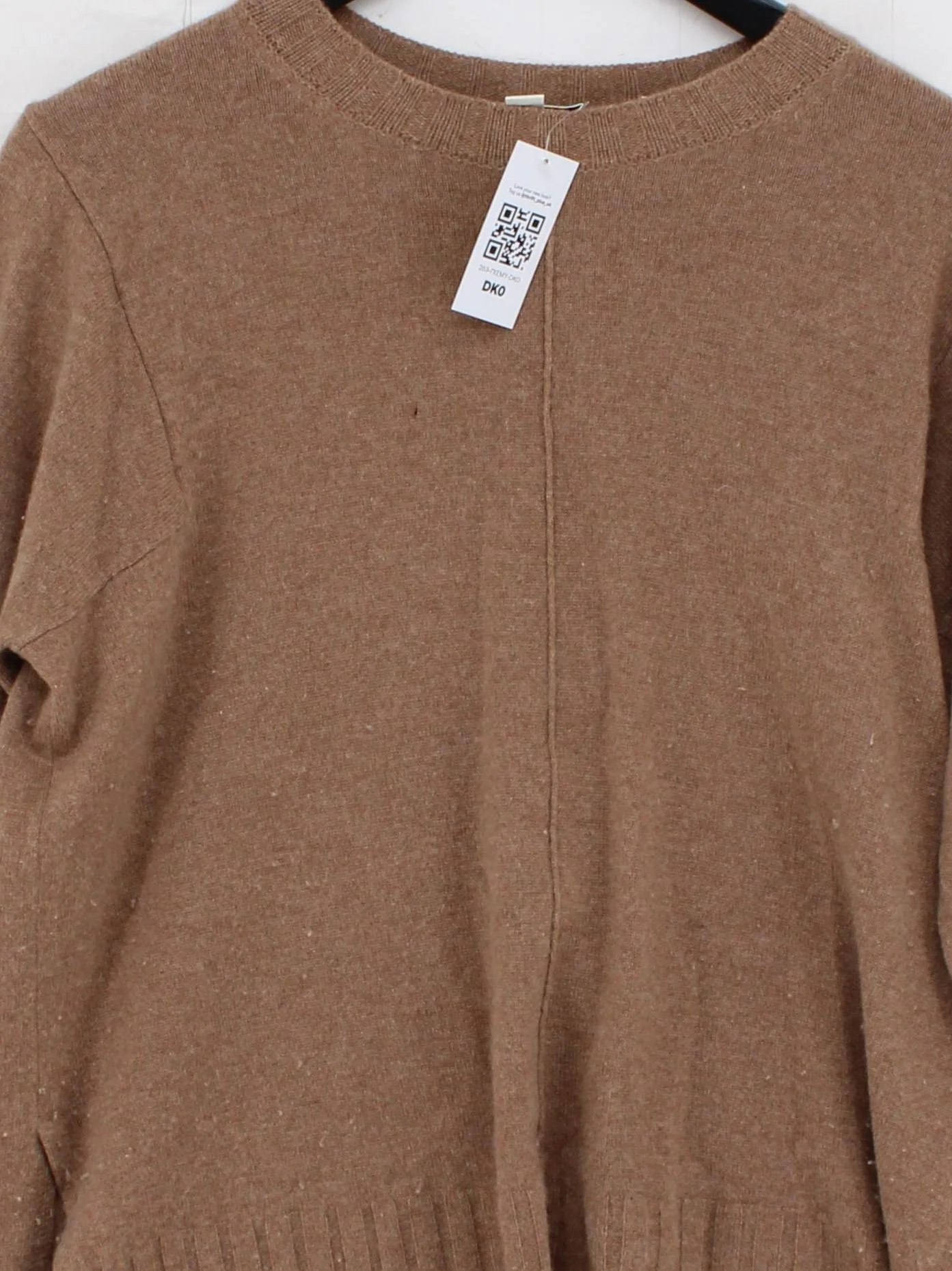 Whistles Women's Jumper S Tan 100% Cashmere Round Neck Pullover - Image 3