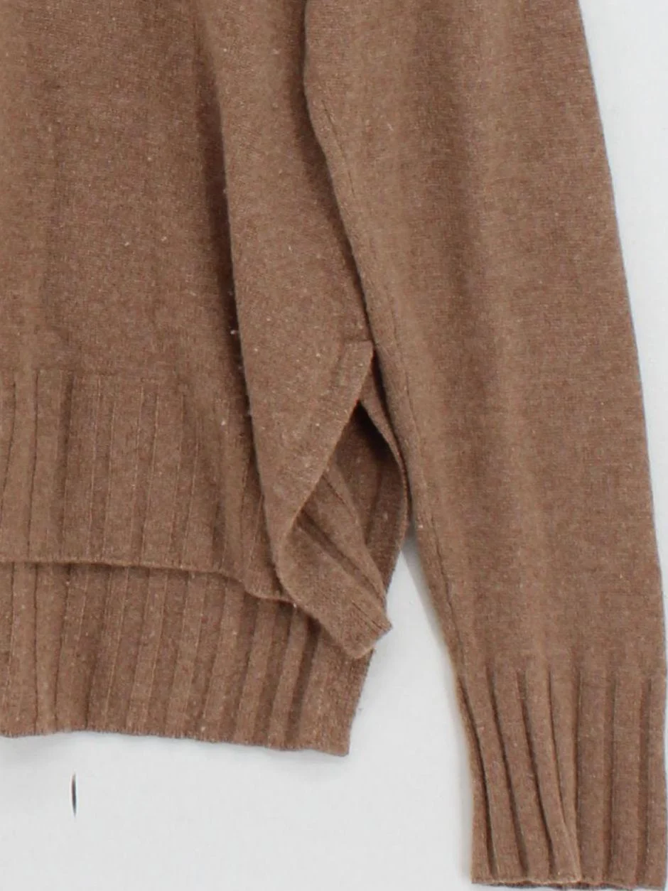 Whistles Women's Jumper S Tan 100% Cashmere Round Neck Pullover - Image 4