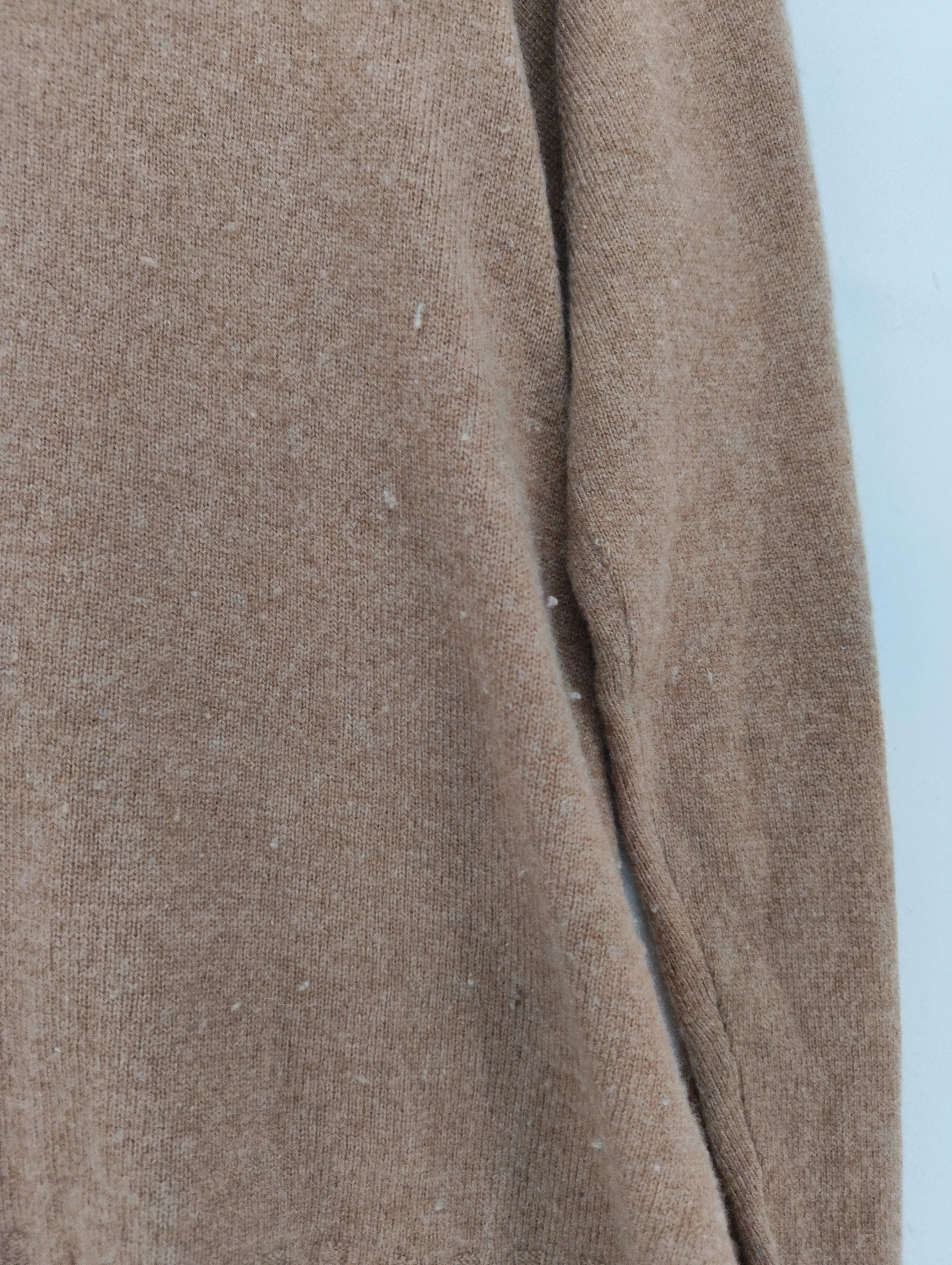 Whistles Women's Jumper S Tan 100% Cashmere Round Neck Pullover - Image 6