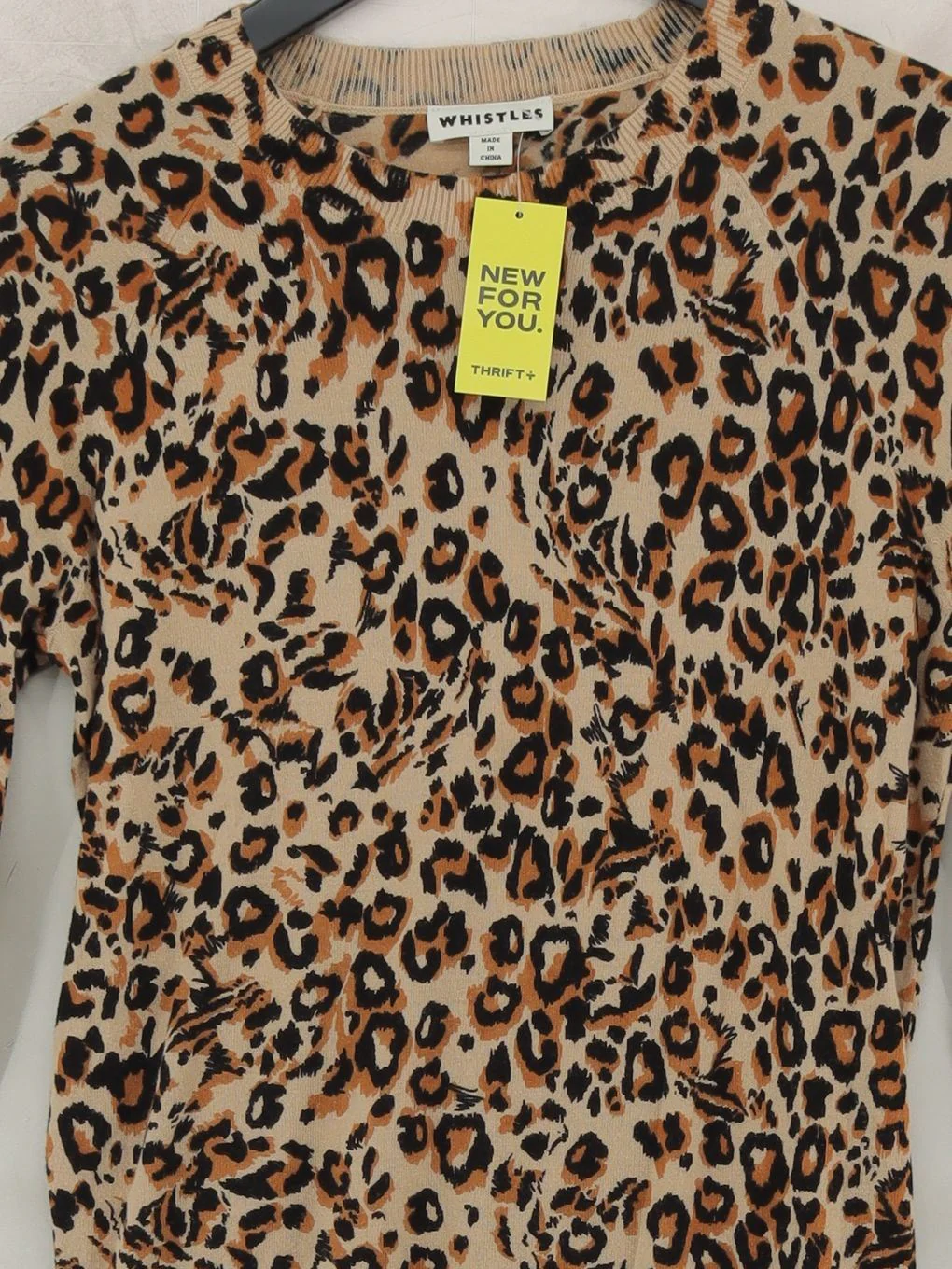 Whistles Women's Jumper UK 10 Multi Animal Print 100% Cotton Crew Neck Pullover - Image 3