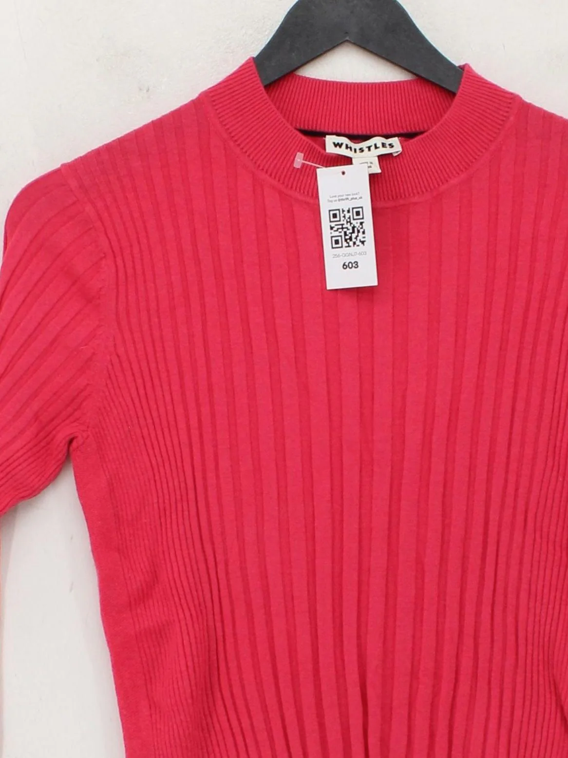 Whistles Women's Jumper UK 10 Pink Viscose with Polyamide, Wool, Silk Pullover - Image 3