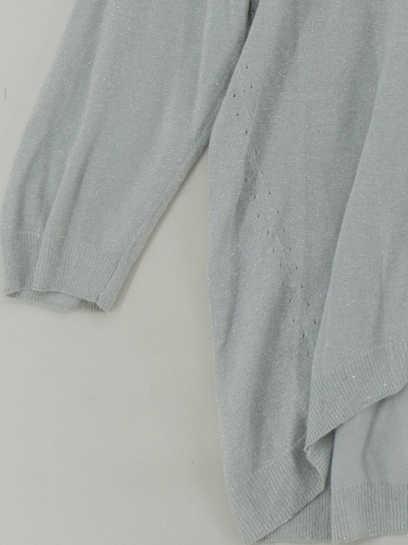 Whistles Women's Jumper UK 12 Silver Viscose with Polyamide Round Neck Pullover - Image 4