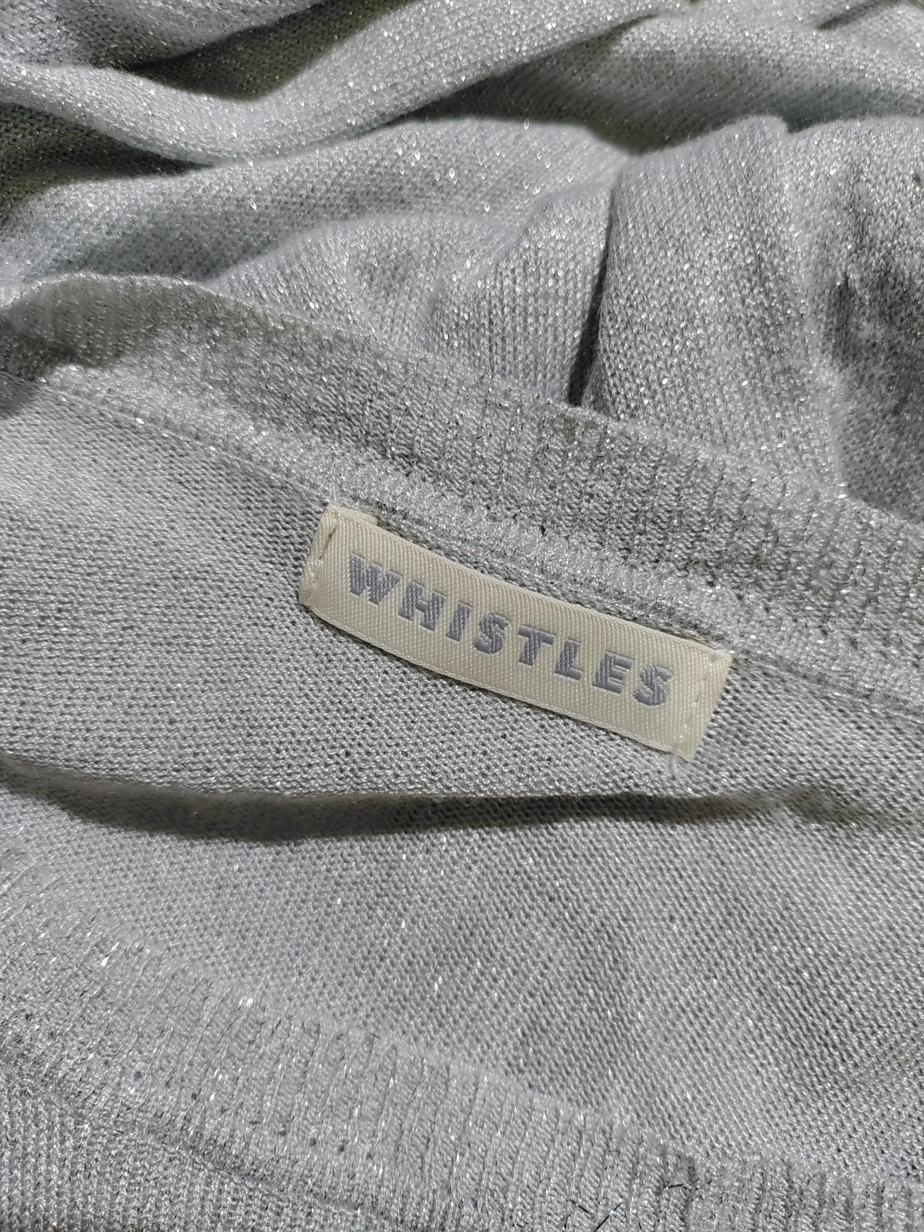 Whistles Women's Jumper UK 12 Silver Viscose with Polyamide Round Neck Pullover - Image 5