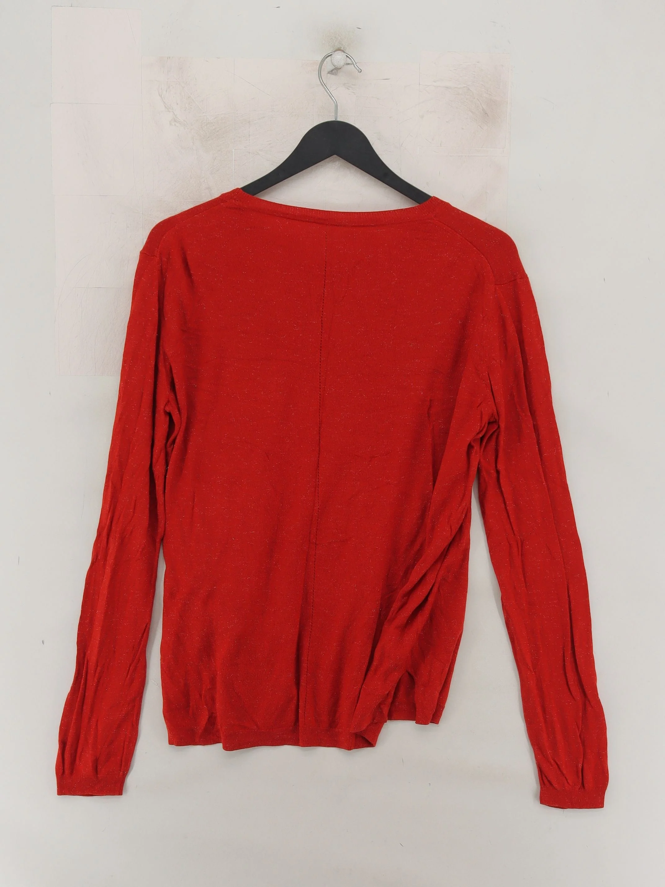 Whistles Women's Jumper UK 16 Red Viscose with Polyamide, Other Pullover - Image 2