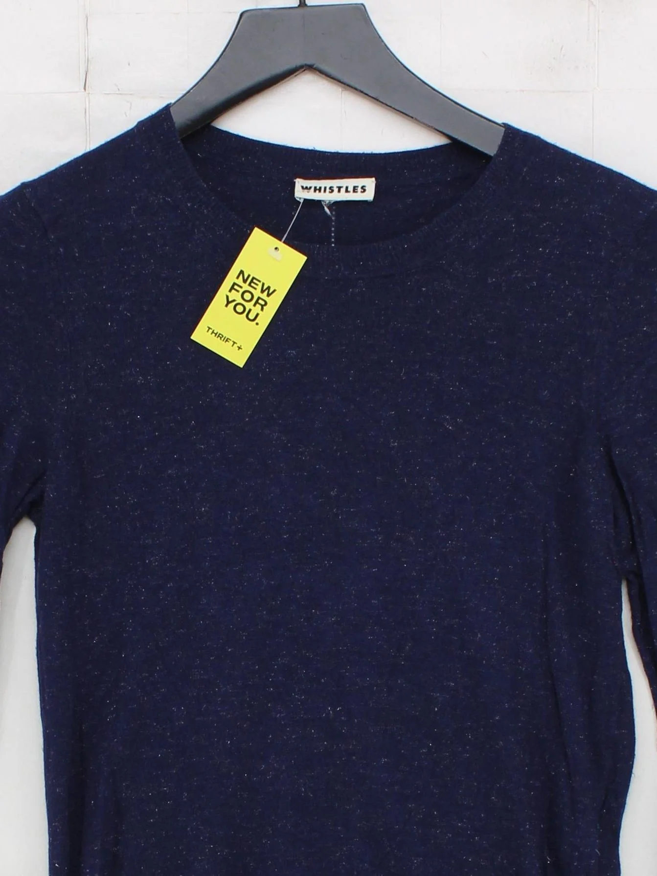 Whistles Women's Jumper UK 8 Blue Viscose with Polyamide, Other Pullover - Image 3