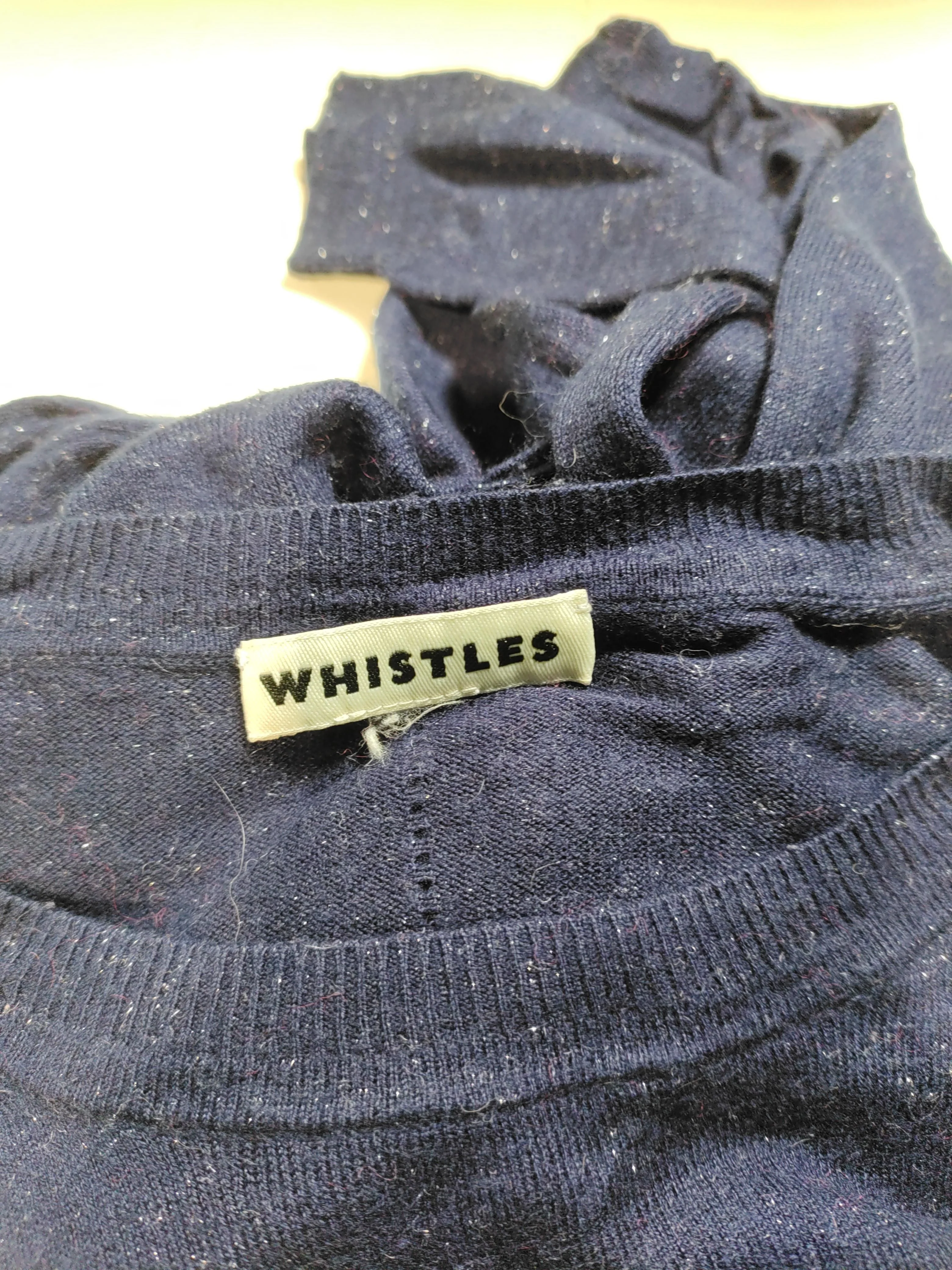 Whistles Women's Jumper UK 8 Blue Viscose with Polyamide, Other Pullover - Image 5