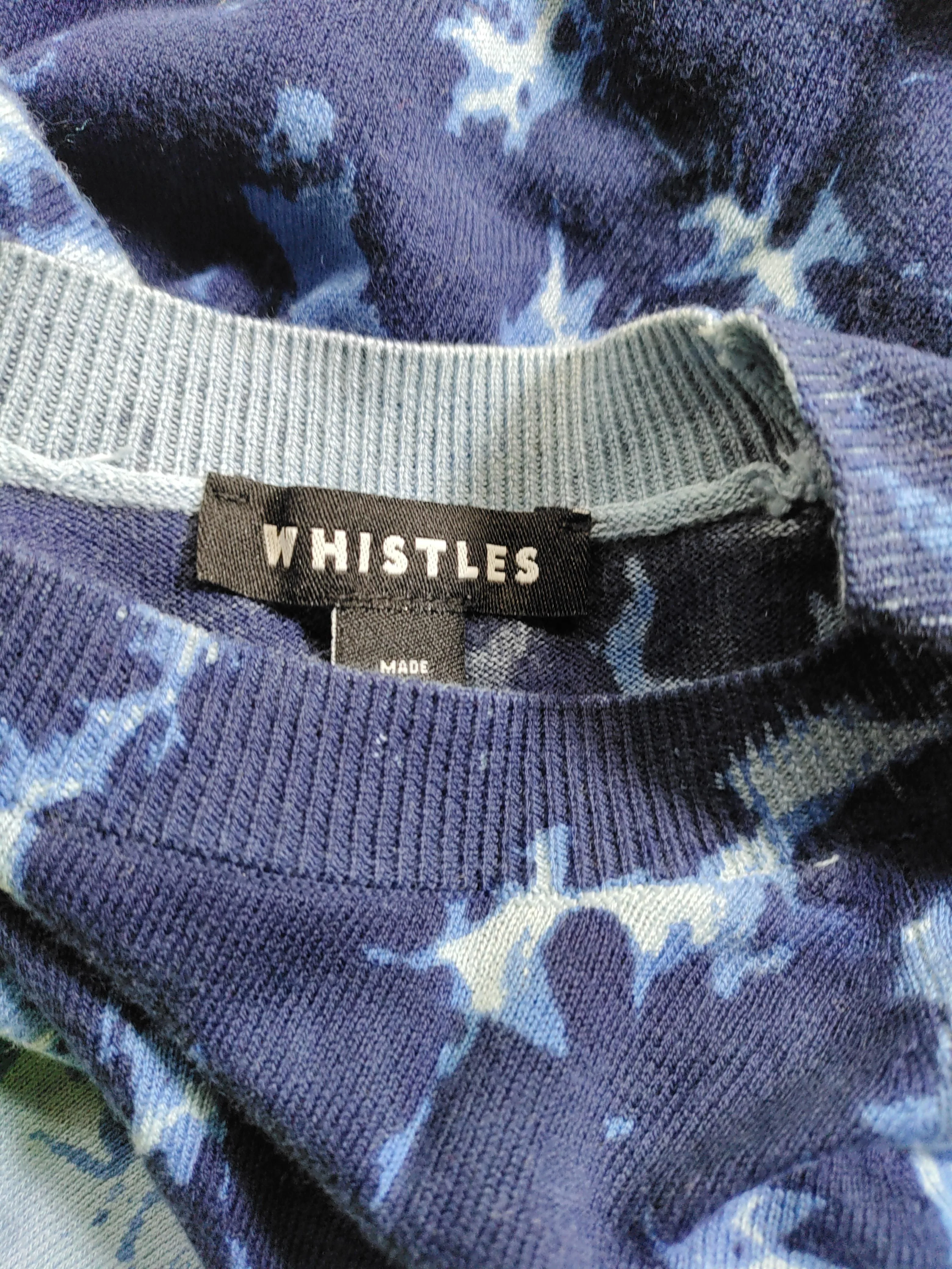 Whistles Women's Jumper XXS Blue 100% Cotton Crew Neck Pullover - Image 5