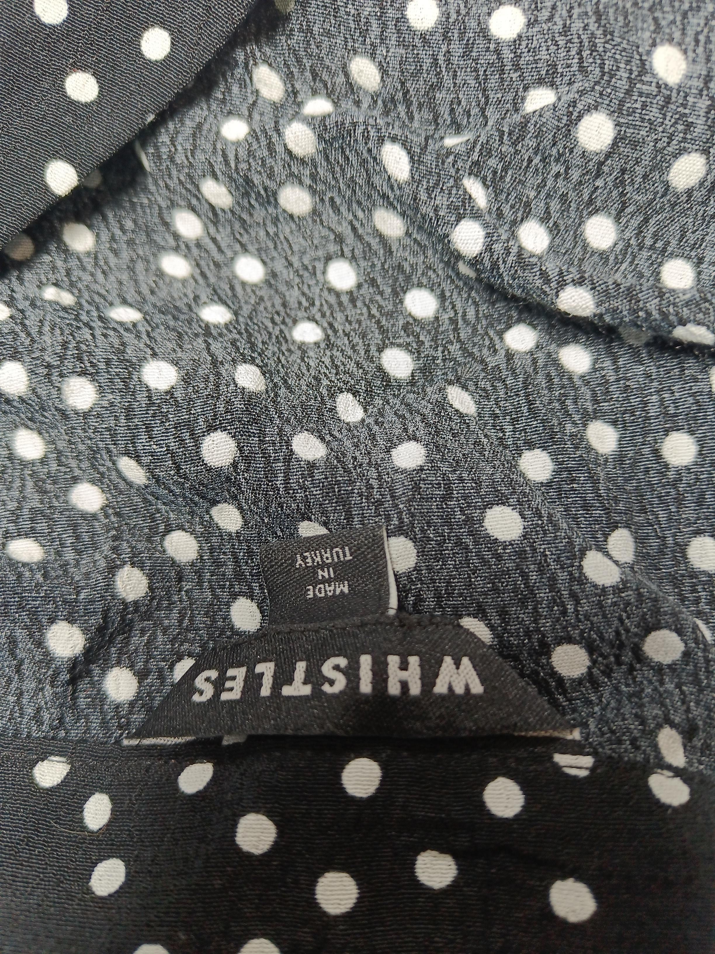 Whistles Women's Jumpsuit M Black Polkadot 100% Other Wide-Leg Jumpsuit - Image 5