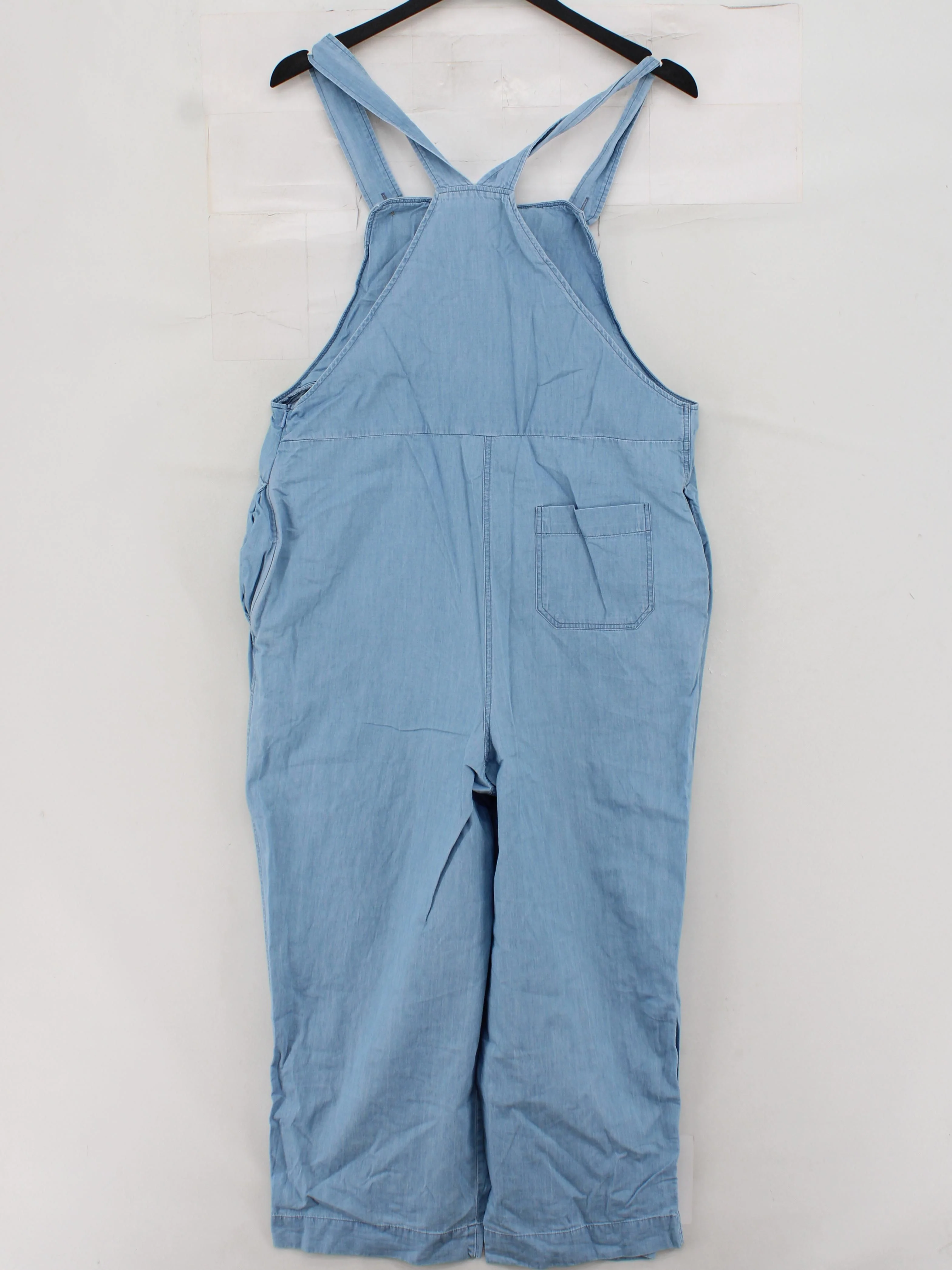 Whistles Women's Jumpsuit UK 10 Blue 100% Cotton Wide-Leg Jumpsuit - Image 2