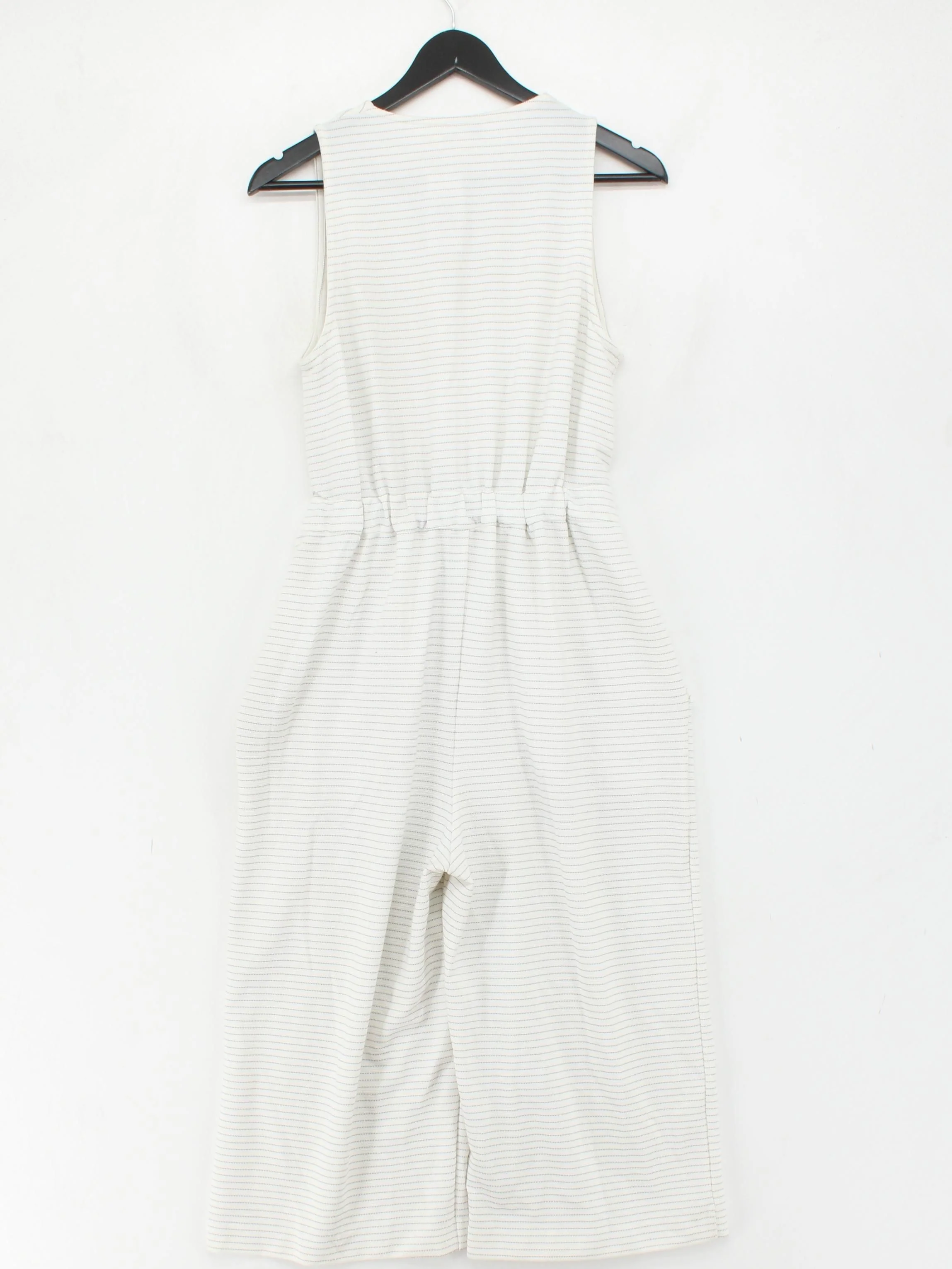 Whistles Women's Jumpsuit UK 14 White Striped 100% Other Wide-Leg Jumpsuit - Image 2