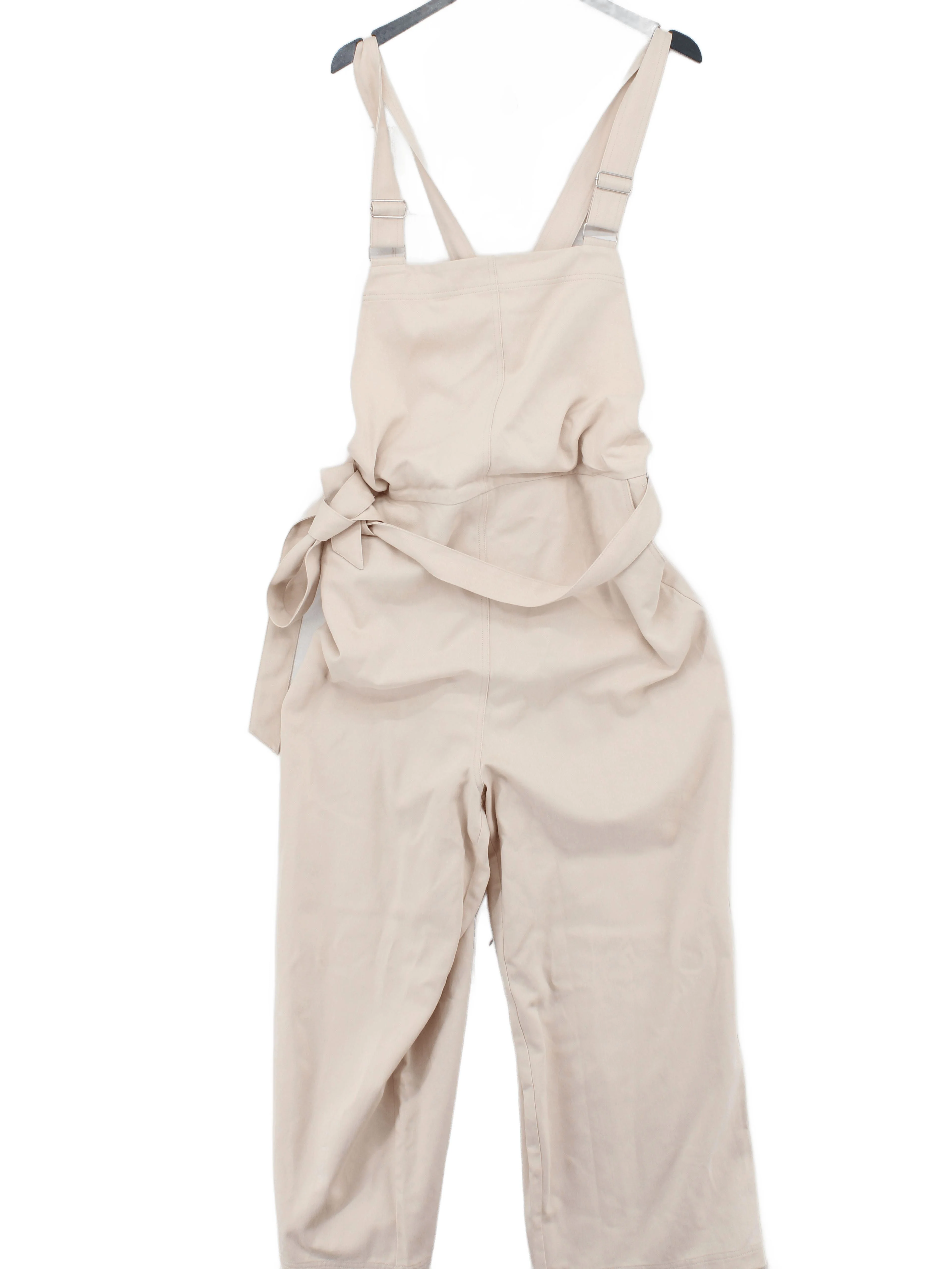 Whistles Women's Jumpsuit UK 20 Cream Lyocell Modal with Cotton Jumpsuit