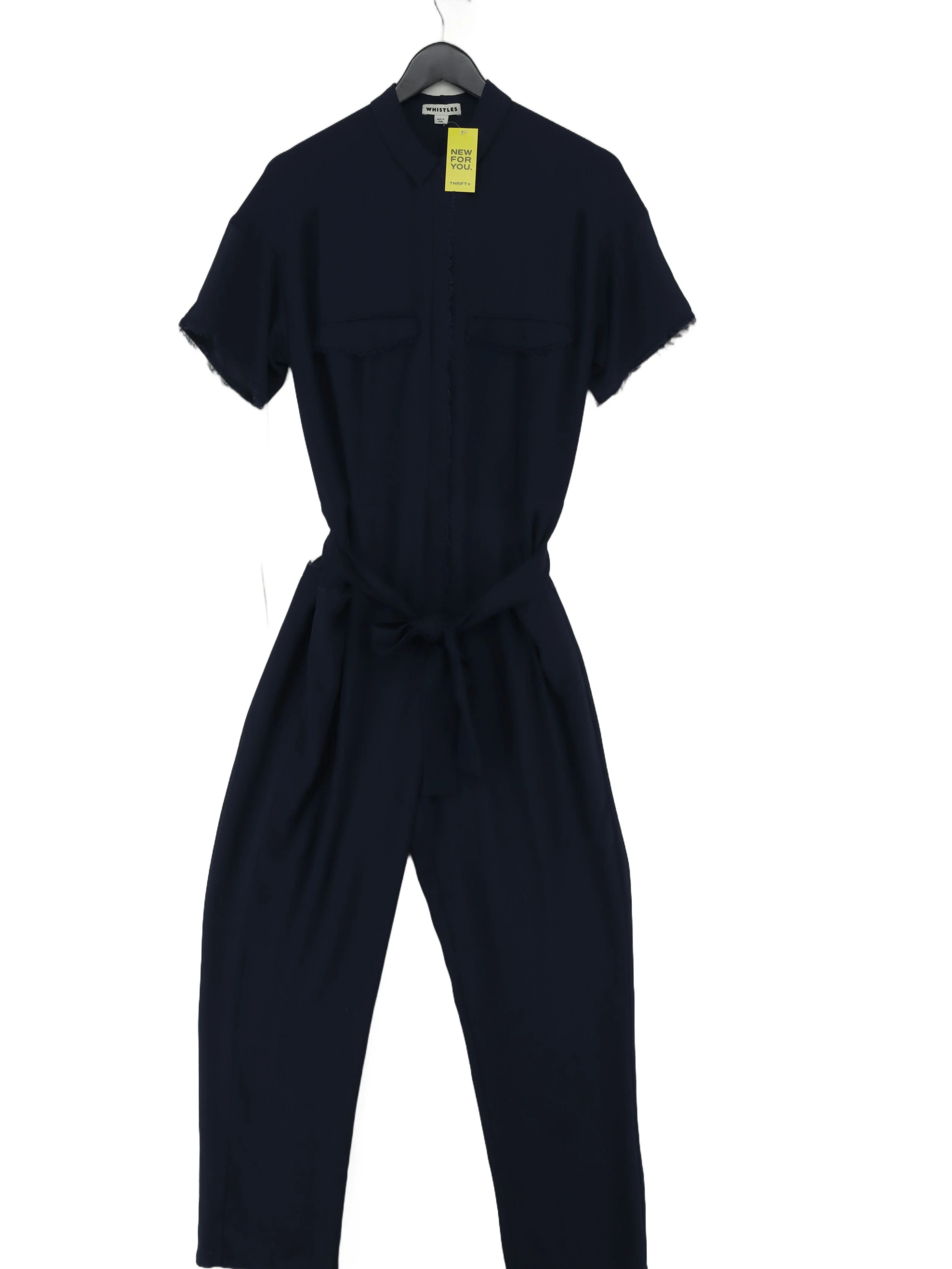 Whistles Women's Jumpsuit UK 8 Blue 100% Polyester Wide-Leg Jumpsuit