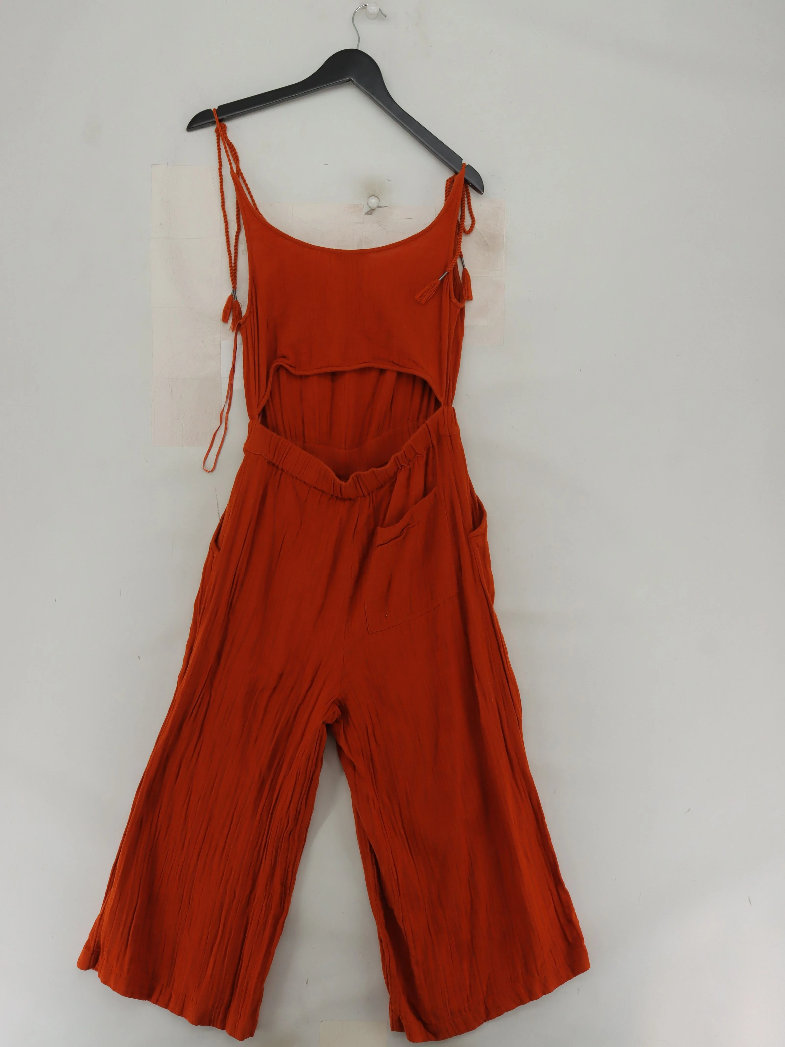 Whistles Women's Jumpsuit UK 8 Orange 100% Other Wide-Leg Jumpsuit - Image 2