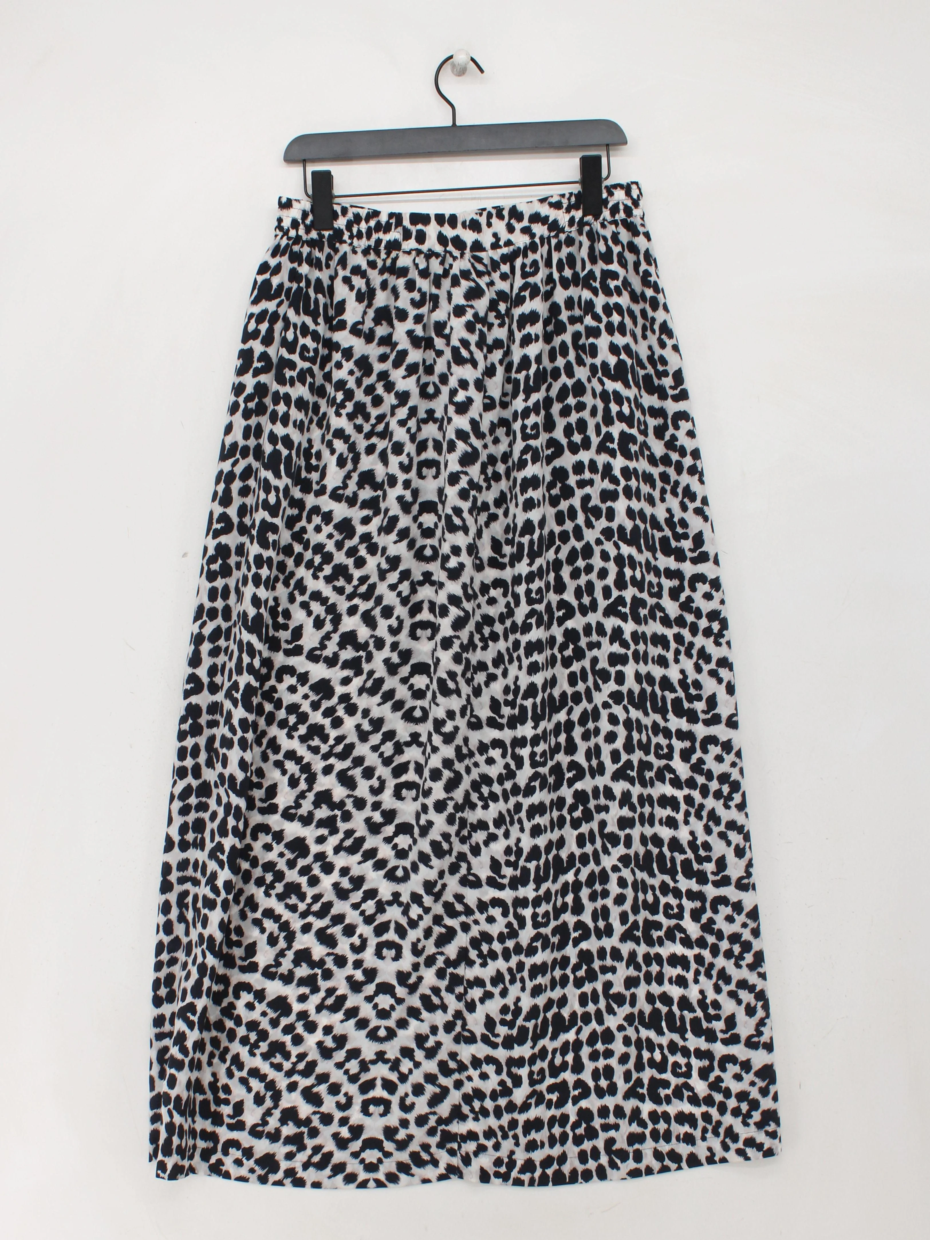 Whistles Women's Maxi Skirt L Black Animal Print 100% Polyester Long Maxi - Image 2
