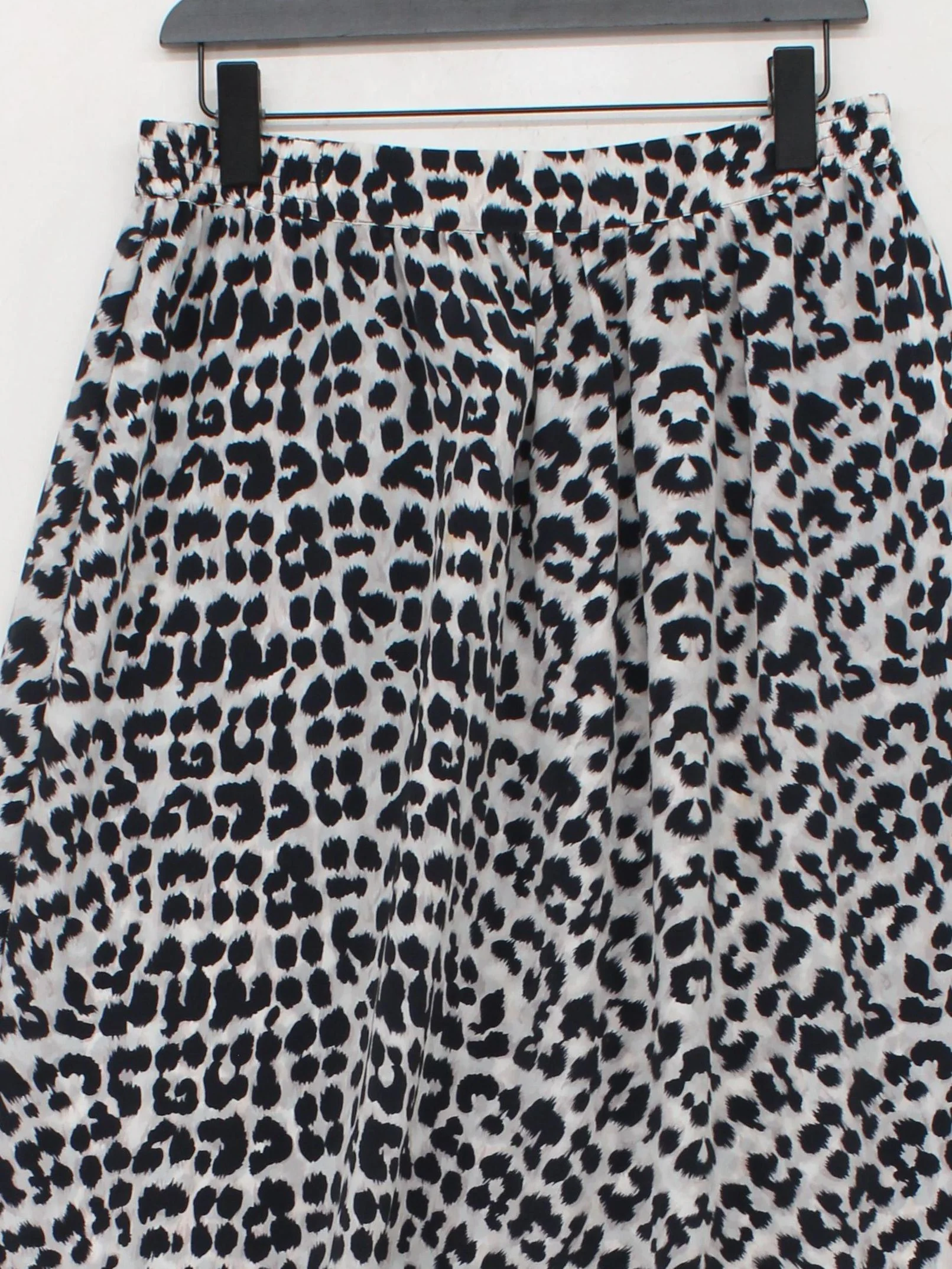 Whistles Women's Maxi Skirt L Black Animal Print 100% Polyester Long Maxi - Image 3
