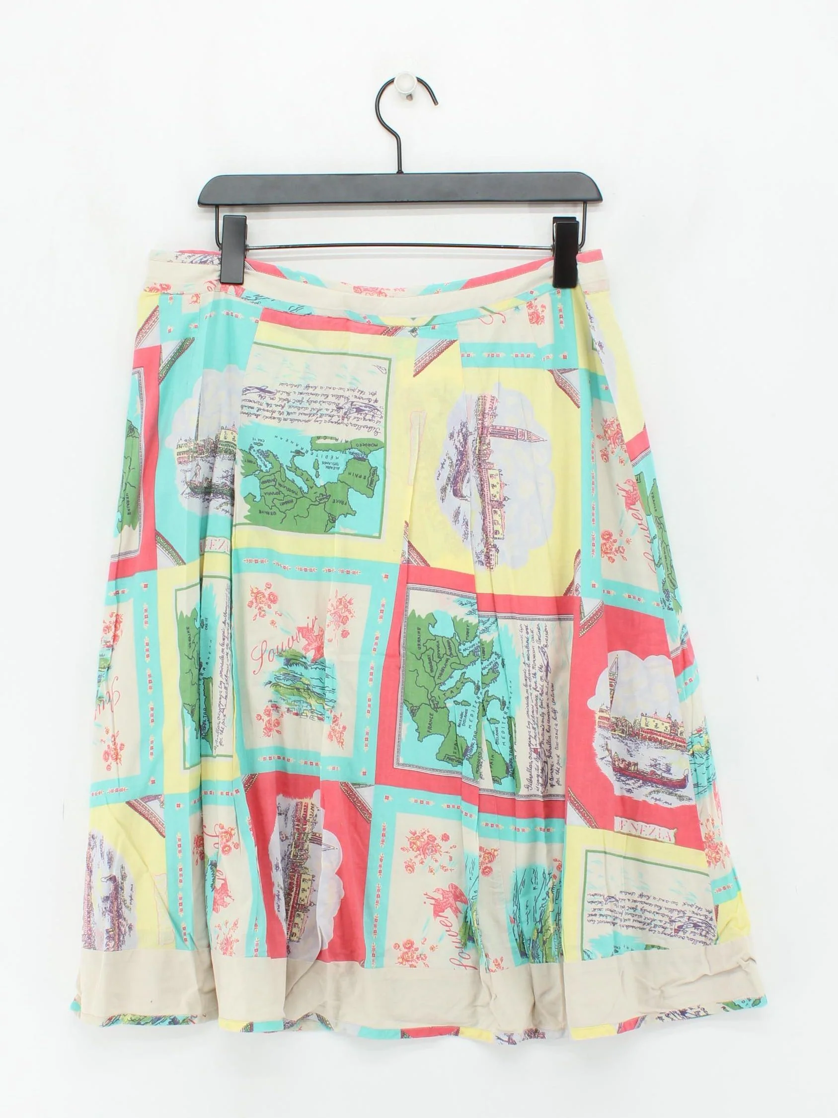 Whistles Women's Midi Skirt L Multi 100% Cotton Midi A-Line - Image 2