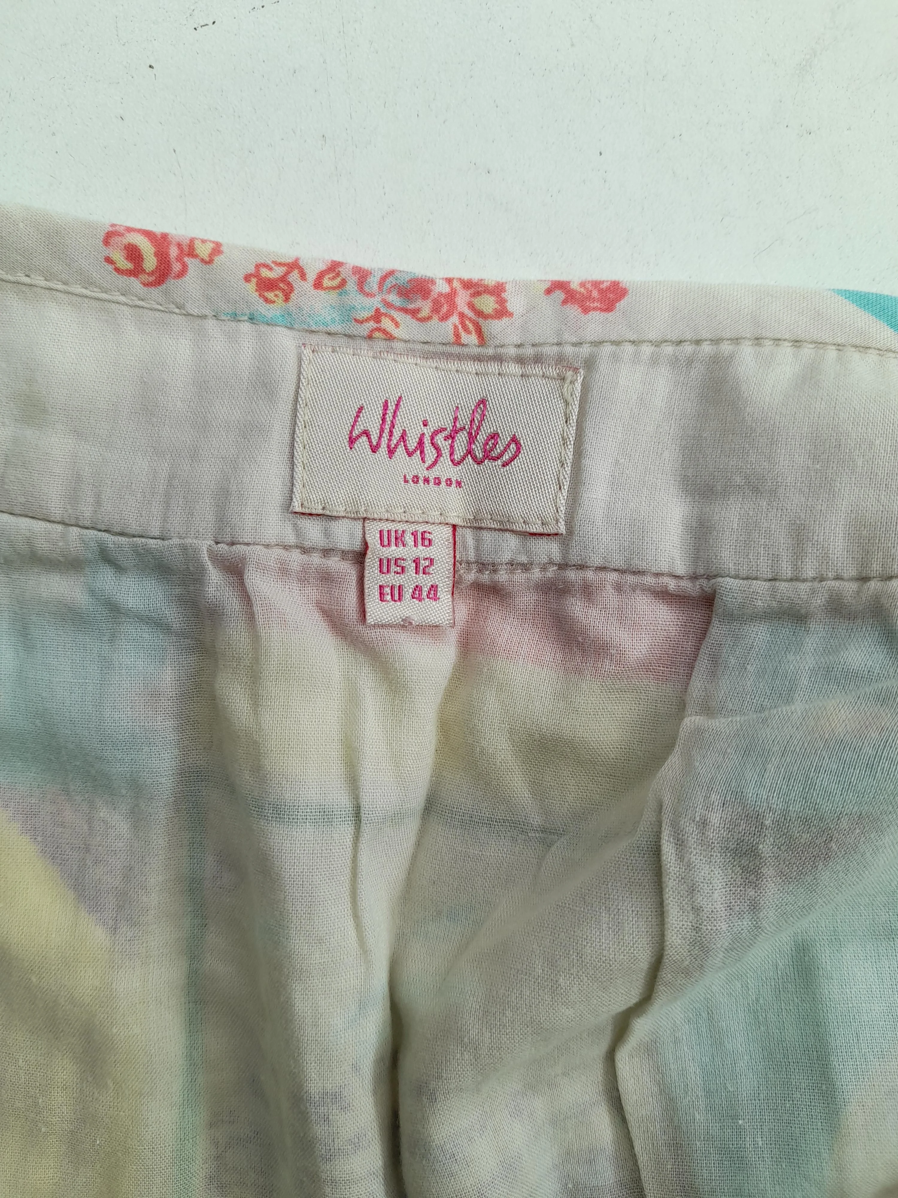Whistles Women's Midi Skirt L Multi 100% Cotton Midi A-Line - Image 5